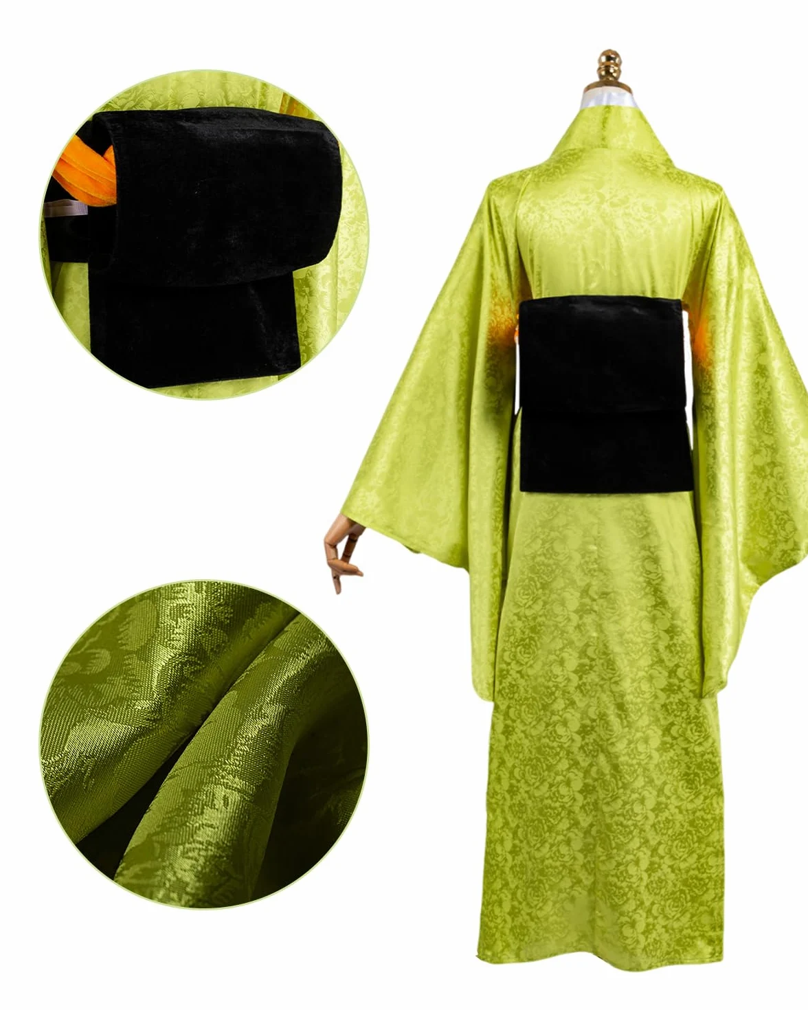 Kanroji Mitsuri Cosplay Disfraz Kimono Disfraz Rosa Anime Mujer Uniforme Halloween Carnaval Disfraz