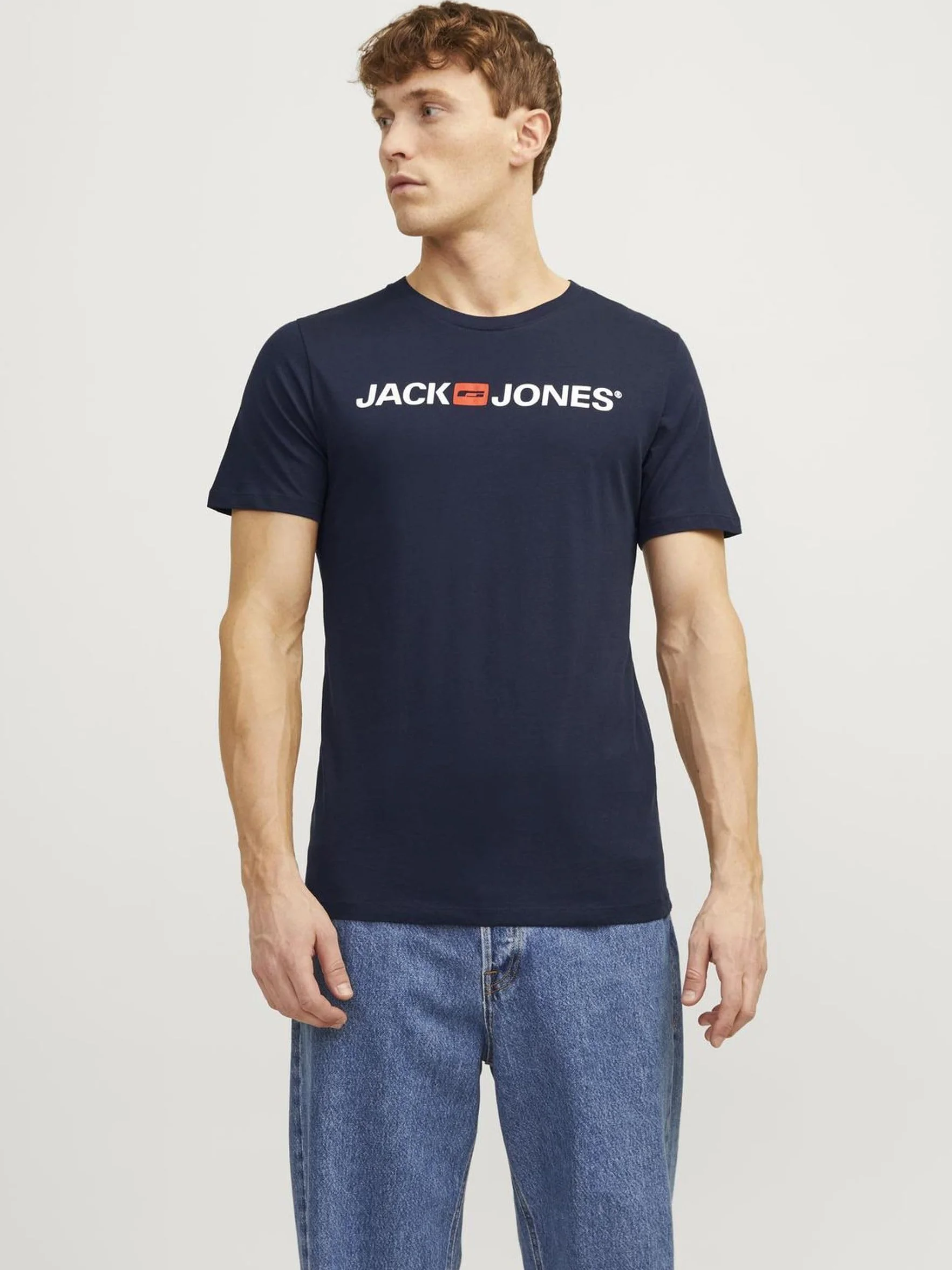 JACK & JONES Men's Jjecorp Logo Tee SS Crew Neck T-Shirt, 3XL