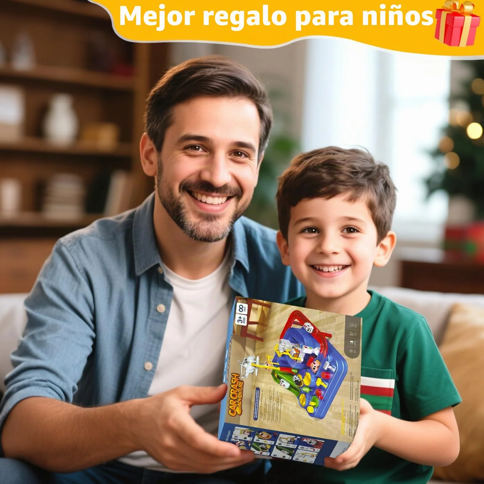 Pista de Coches Juguetes para Niños 3 Años, Circuito de Coches Juguete-s de Aventura Garaje Coche Juguete, Juguetes de Aventura Circuito, Juguete Educativo para Niños 3-6 Años Regalos