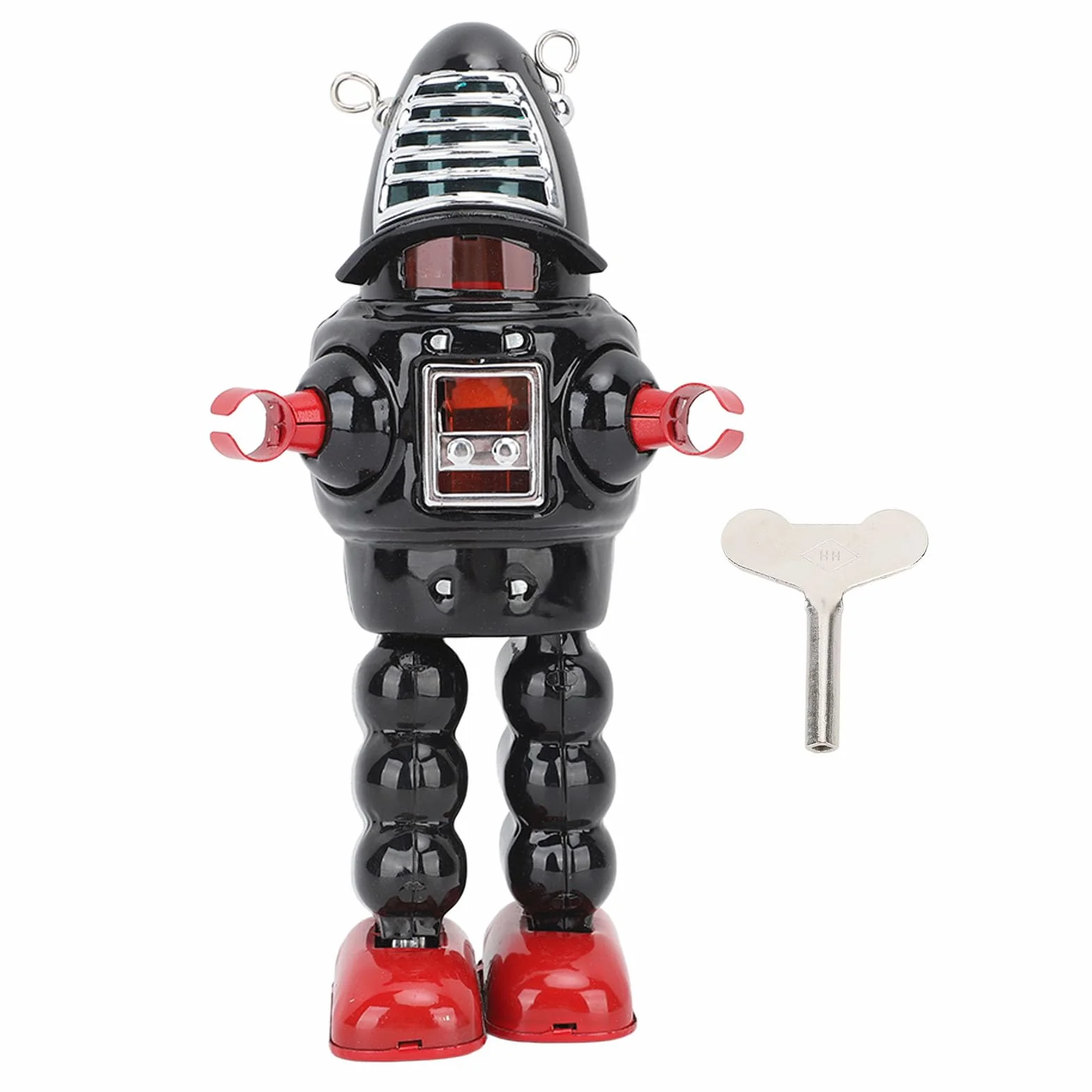 Juguete de Esgrima Robot de Mecanismo Preciso para Adultos con Piedras Intermitentes para Colección y Decoración, Material Hojalata (Negro)