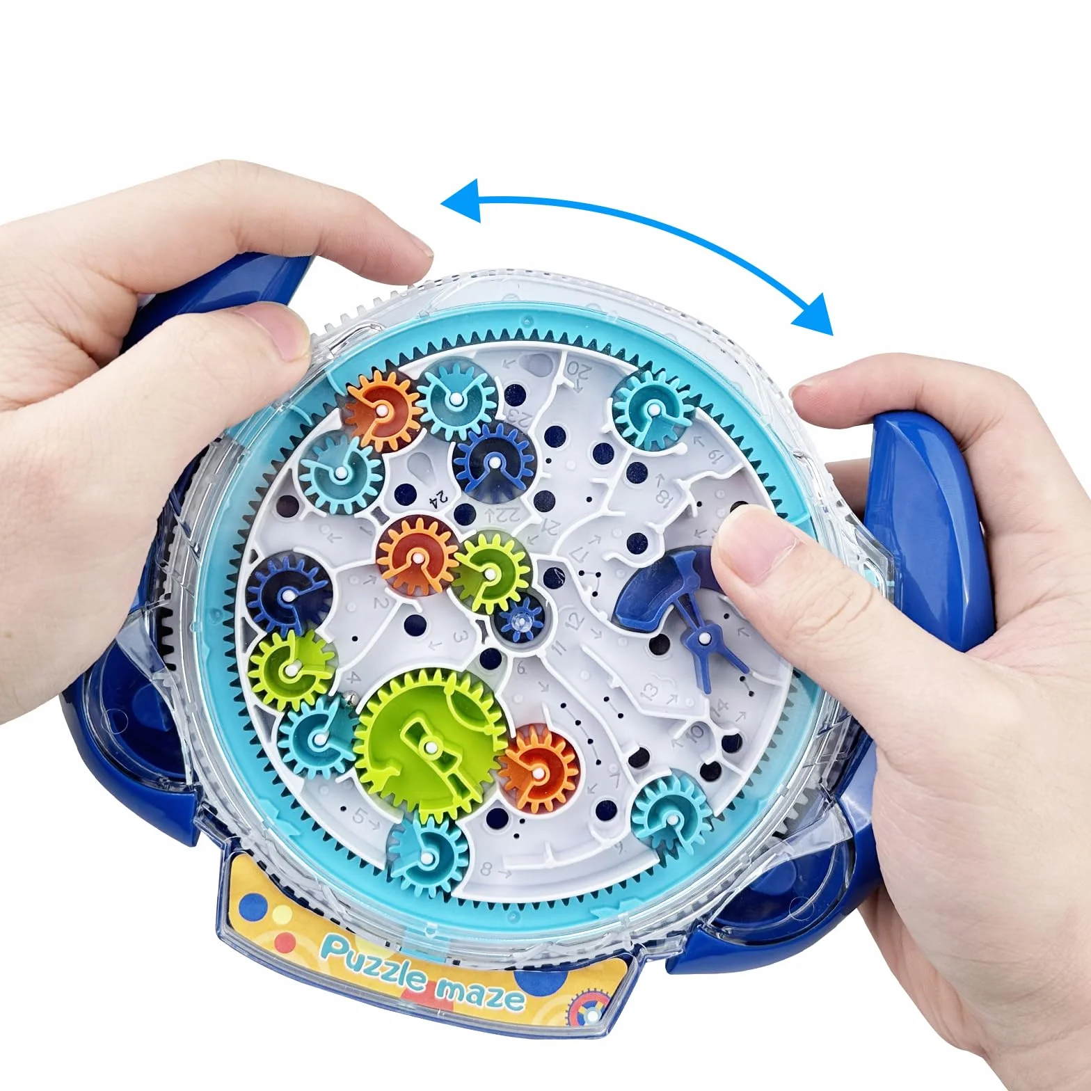 Chiluxendo Bola Laberinto(Azul), Games Maze Puzzles Juego de Rompecabezas 3D con Bolas, Ball Juguetes Educativos Control de Engranajes, Laberintos para Niños de Paciencia Regalos Mayores de 4 Años