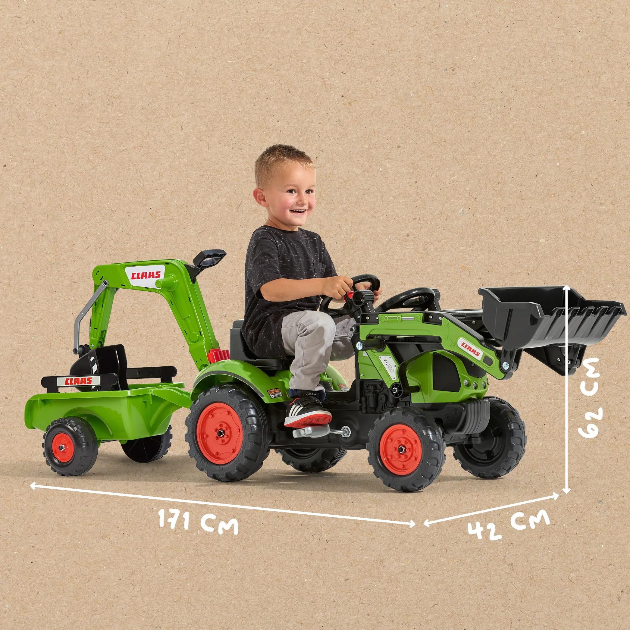 CLAAS Tractopelle a pedales Arion 410 avec excavatrice