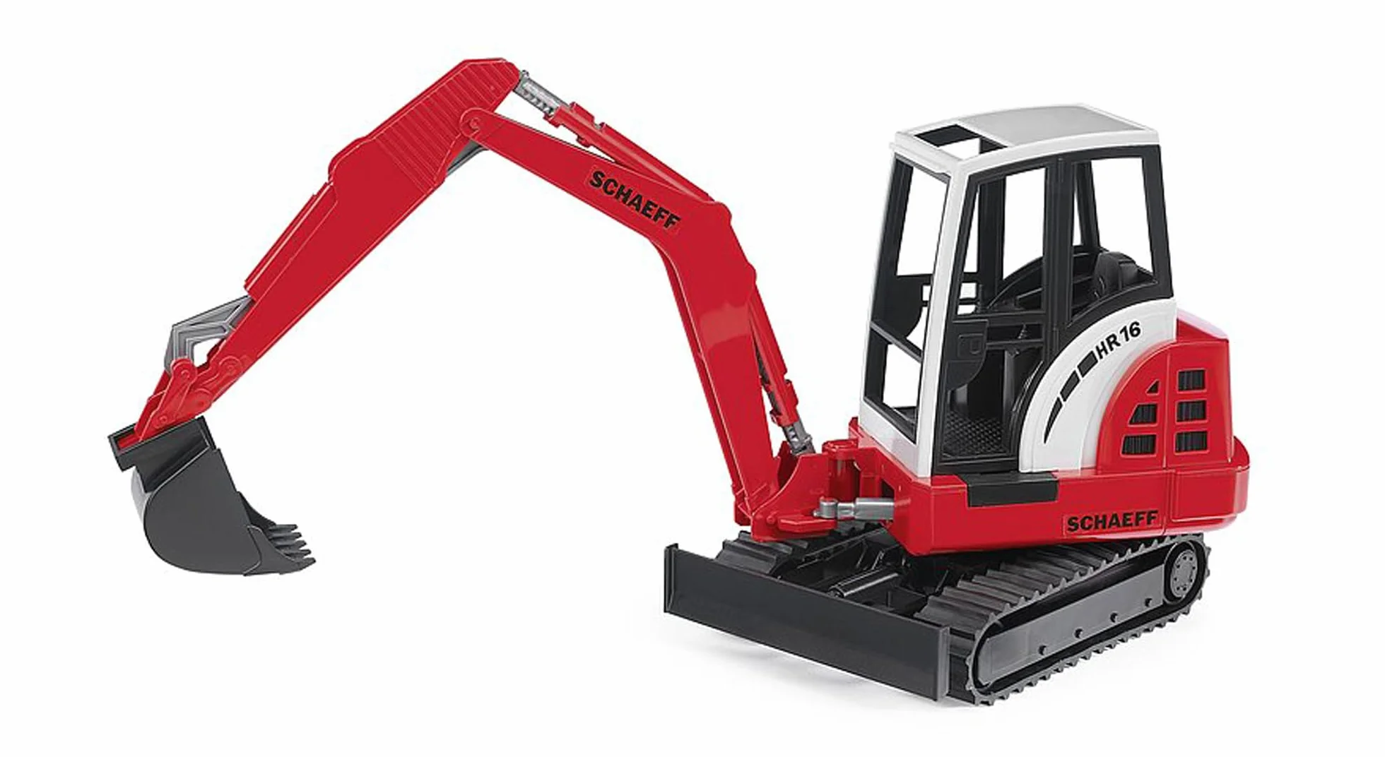 bruder 02432 - Miniexcavadora Schaeff HR16 - 1:16 Obra, Vehículo de construcción, Excavadora de cuchara, Trabajador, bworld, Máquina de construcción, Juguete