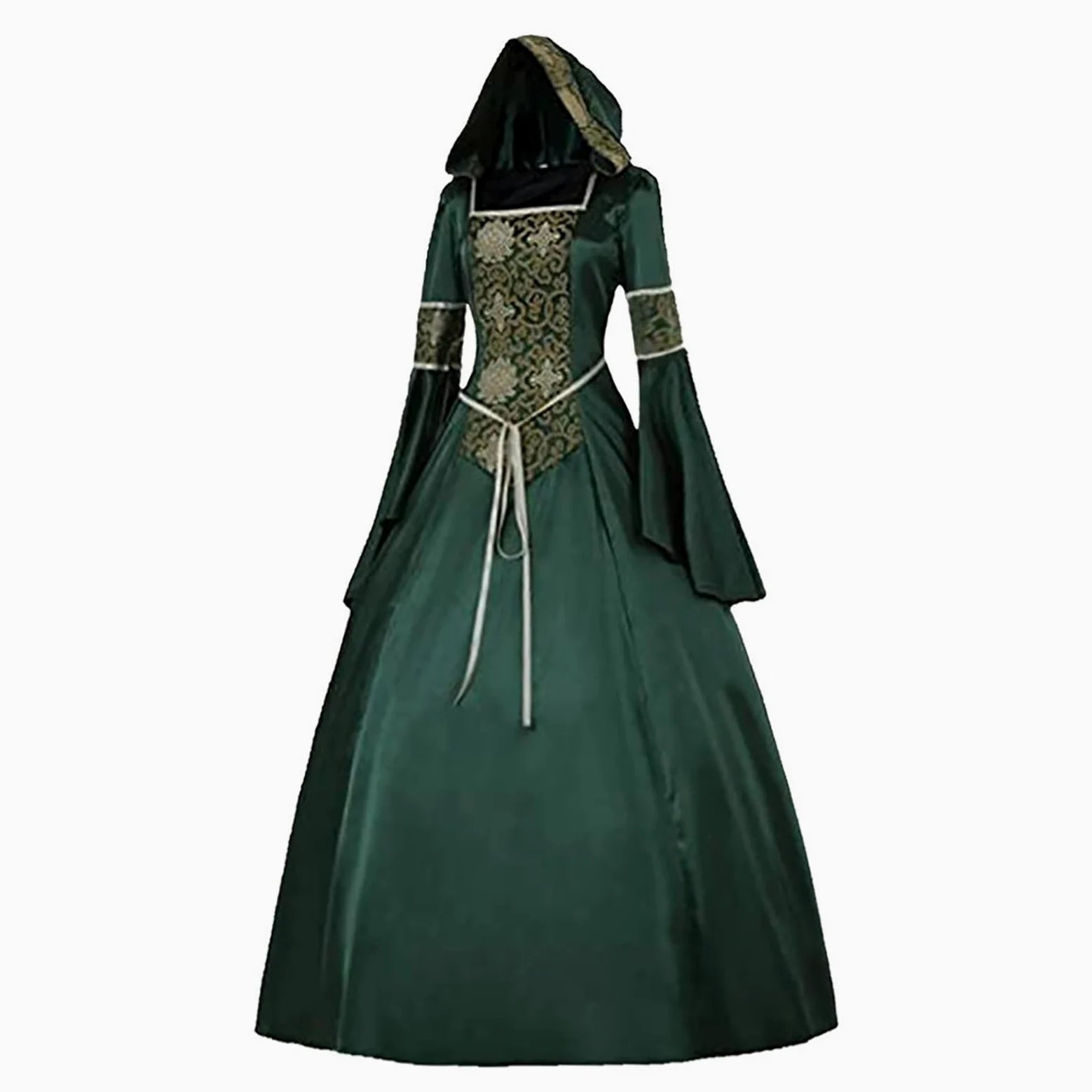 Disfraces de Halloween, elegante disfraz de cosplay, vestido de Halloween con capucha, accesorios para mujer, traje de fiesta gótica de verano