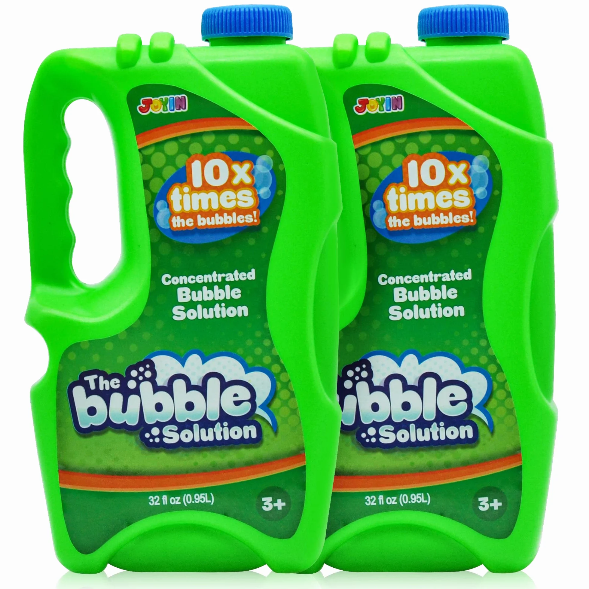 JOYIN 2 x 0,95 liquido pompas de jabón de(hasta 19 litros), solución para Burbujas Grandes, CONCENTRADA para máquina de Burbujas, Pistola, Varita mágica, Pascua, Verano para niños y niñas, Juguetes