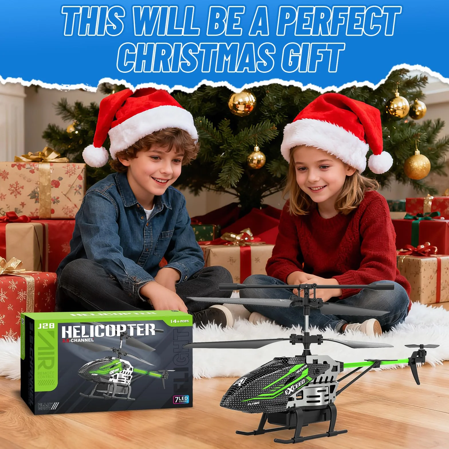 RC Helicóptero,Helicóptero teledirigido 2.4G con luz 7 colores LED,Elicoptero Teleridijido niño 3.5 Canales,Avion Teledirigido con Giroscopio y Altura Fija,Regalos de Fiesta Ideales para niños y niñas
