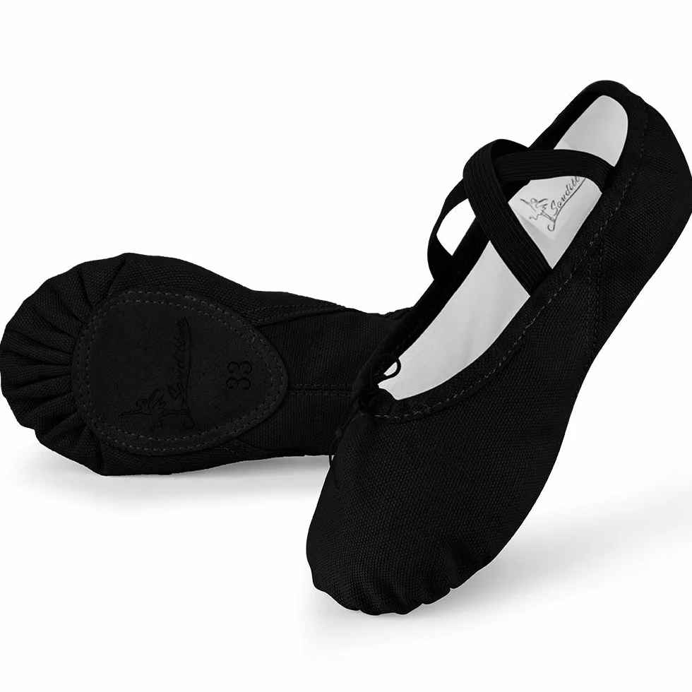Soudittur Zapatillas Media Punta de Ballet Calzado Danza Niña Mujer Suela Partida Cuero Tallas 23-44