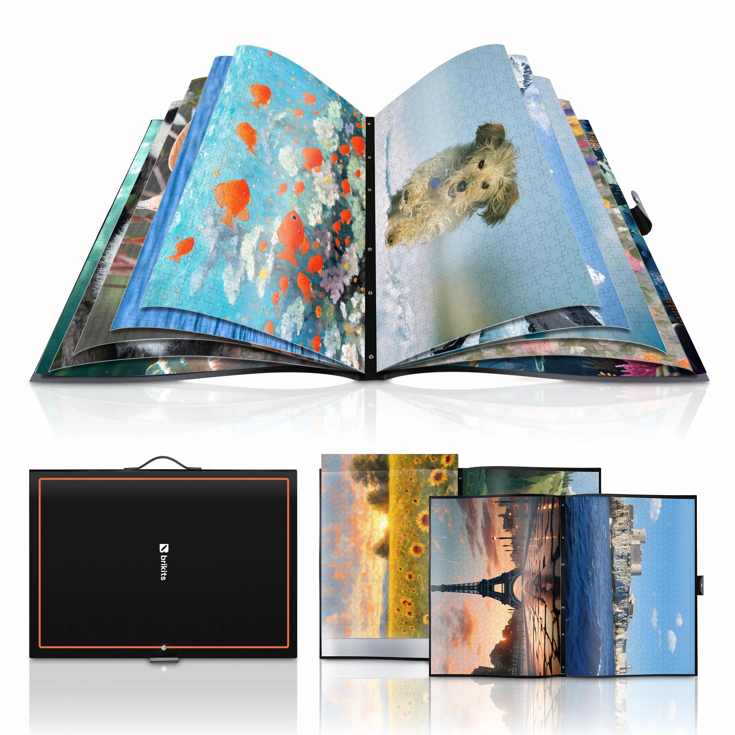 Guarda Puzzle Profesional – Álbum Carpeta Puzzle 1000 Piezas – 20 Fundas De PP para Enmarcar Puzzles – Protección Contra Polvo y Agua – Perfecto para Coleccionistas