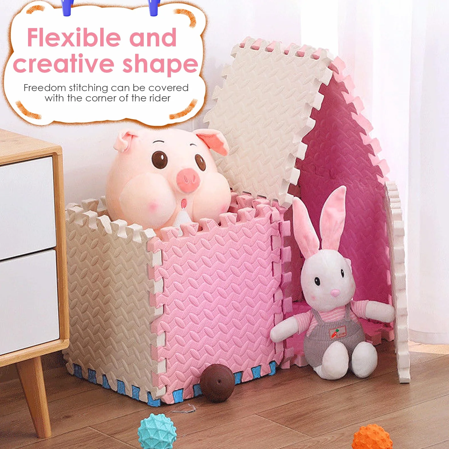 Alfombra Puzzle Bebé, 16 Piezas Colchoneta Bebé Suelo, Alfombra Infantil, Suelo de Goma EVA Suave, Tapete de Juego, Alfombra Gateo Bebe En Espuma EVA, 30 * 30 * 1cm