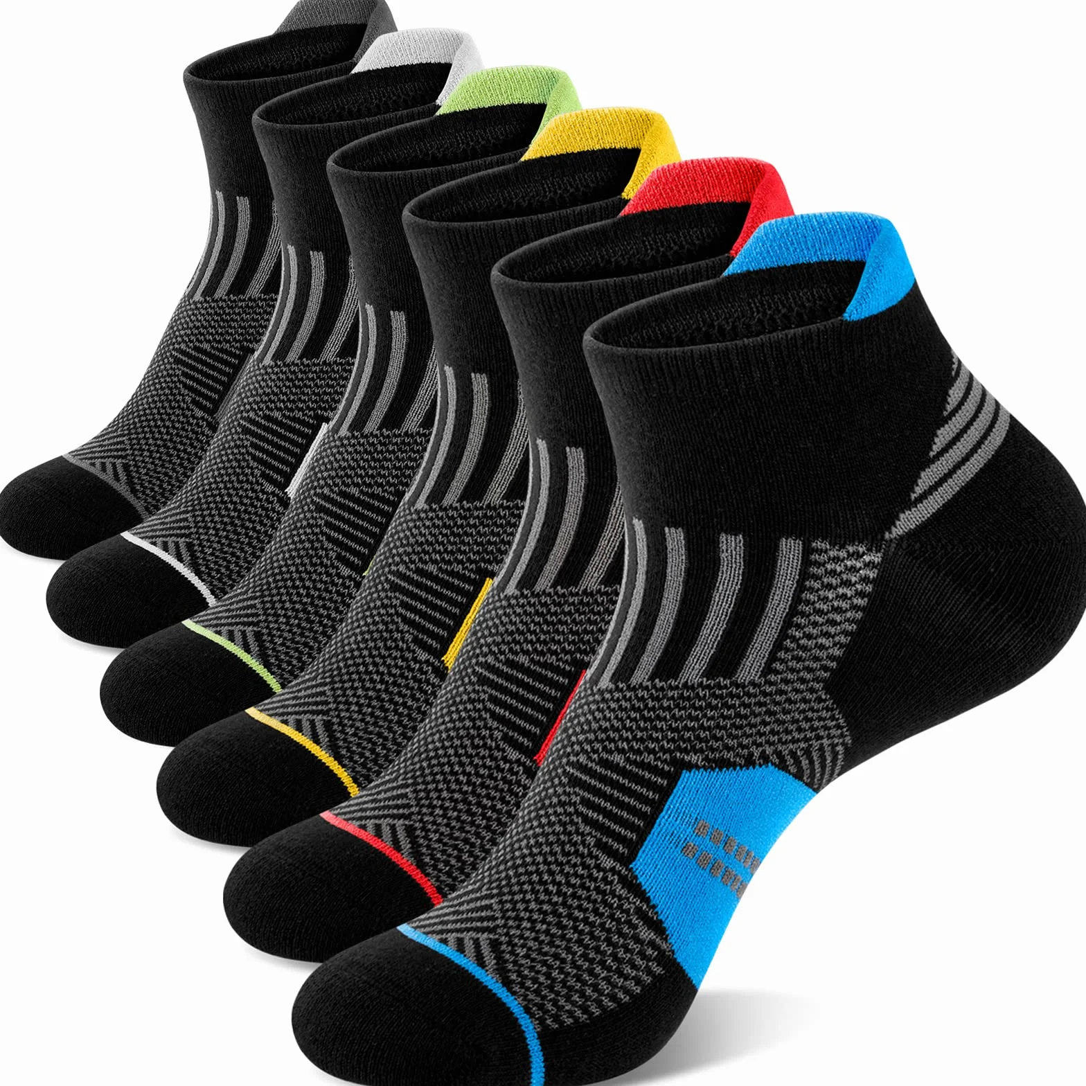 Calcetines Tobilleros Deportivos Algodón 6 Pares 43-46 37-42