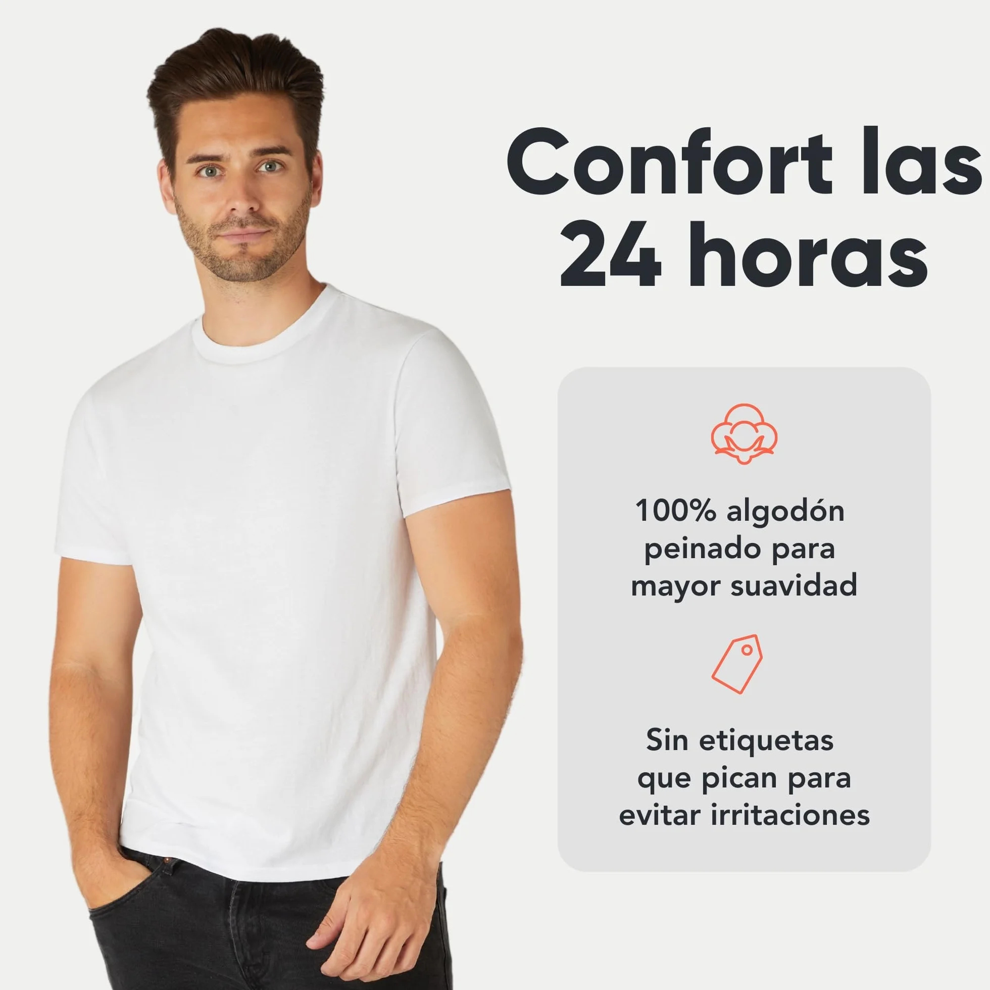 Camiseta FM London Paquete de 3/5 para Hombre - Camisetas de Peso Premium con diseño Ligeramente Ajustado