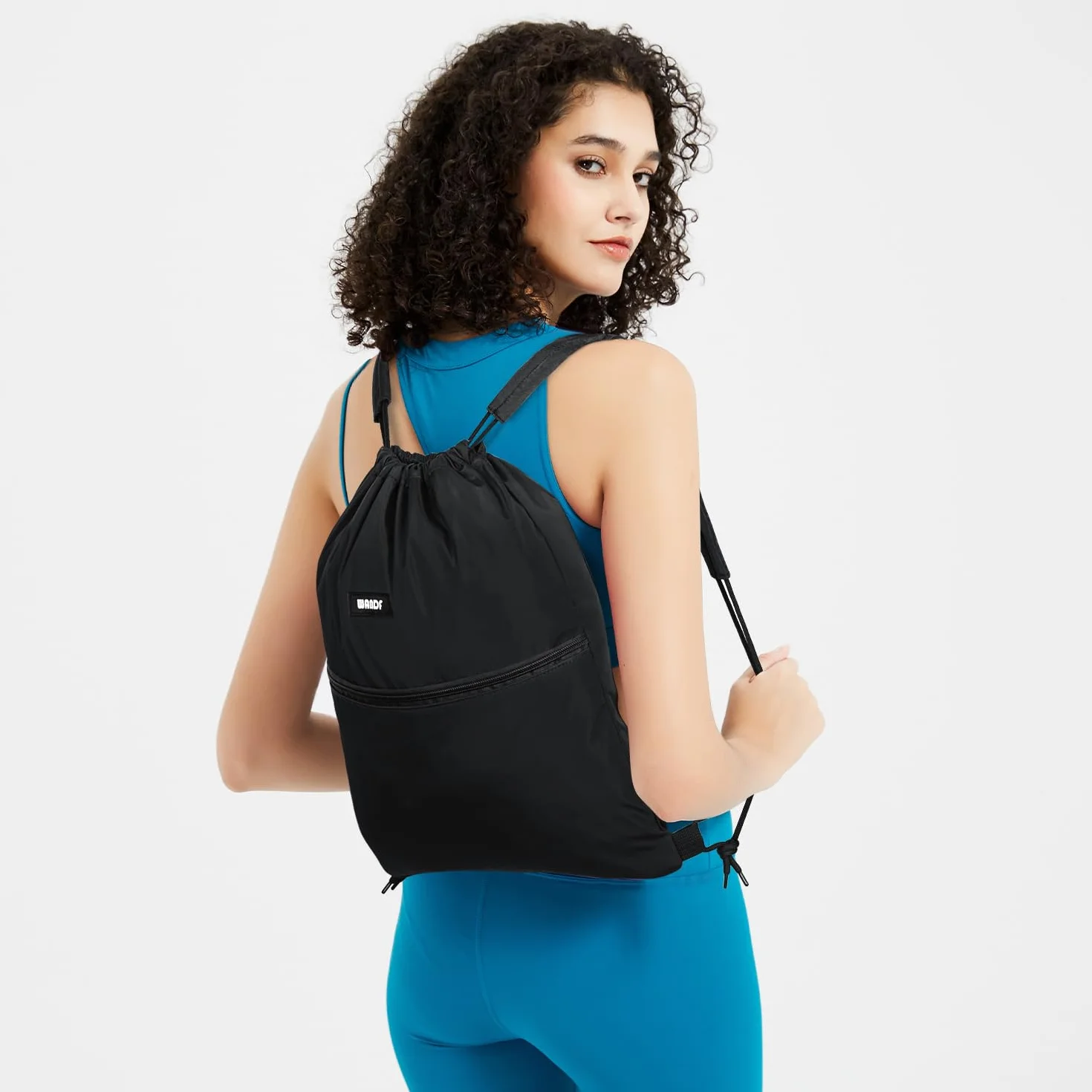 WANDF Mochila de Gimnasio con Cordones Ajustable y Acolchado para Hombres y Mujeres