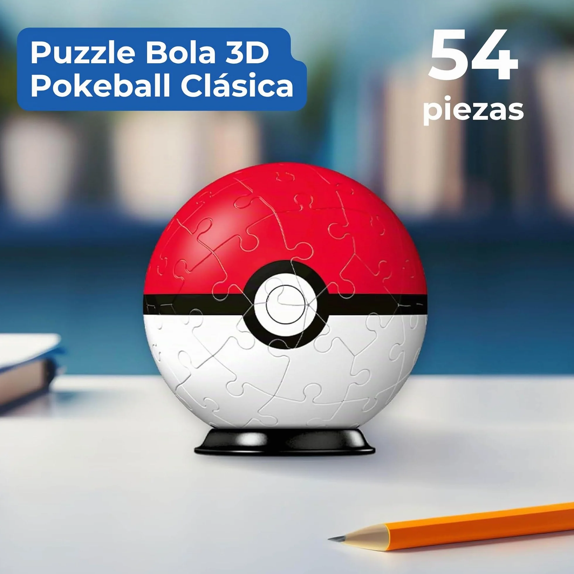 Ravensburger Puzzle 3D Niños Pokemon Pokeball 55 Piezas Montable Regalo 6+