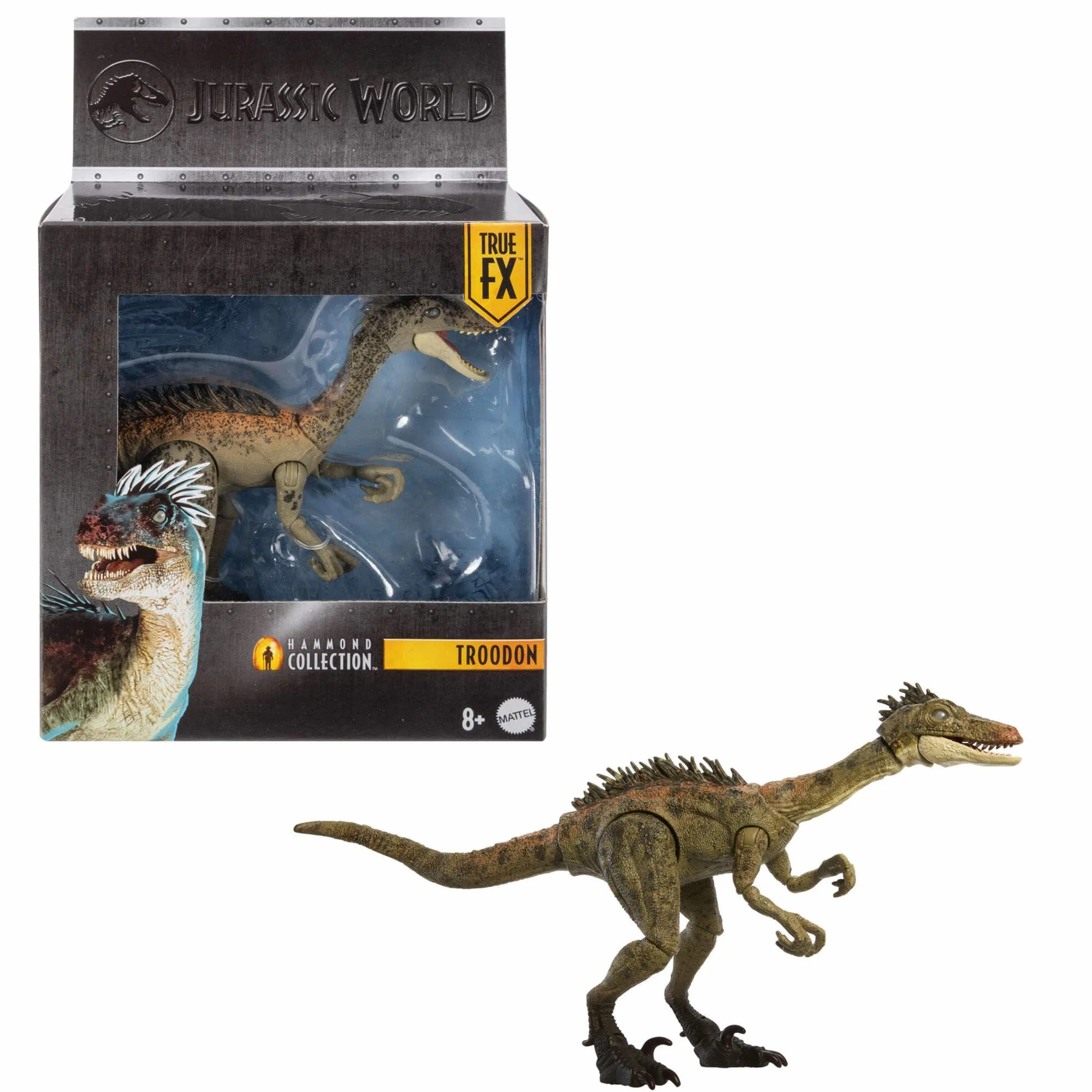 Mattel Jurassic World Hammond Collection Troodon Dinosaurio Juguete 14 Articulaciones JDJ11