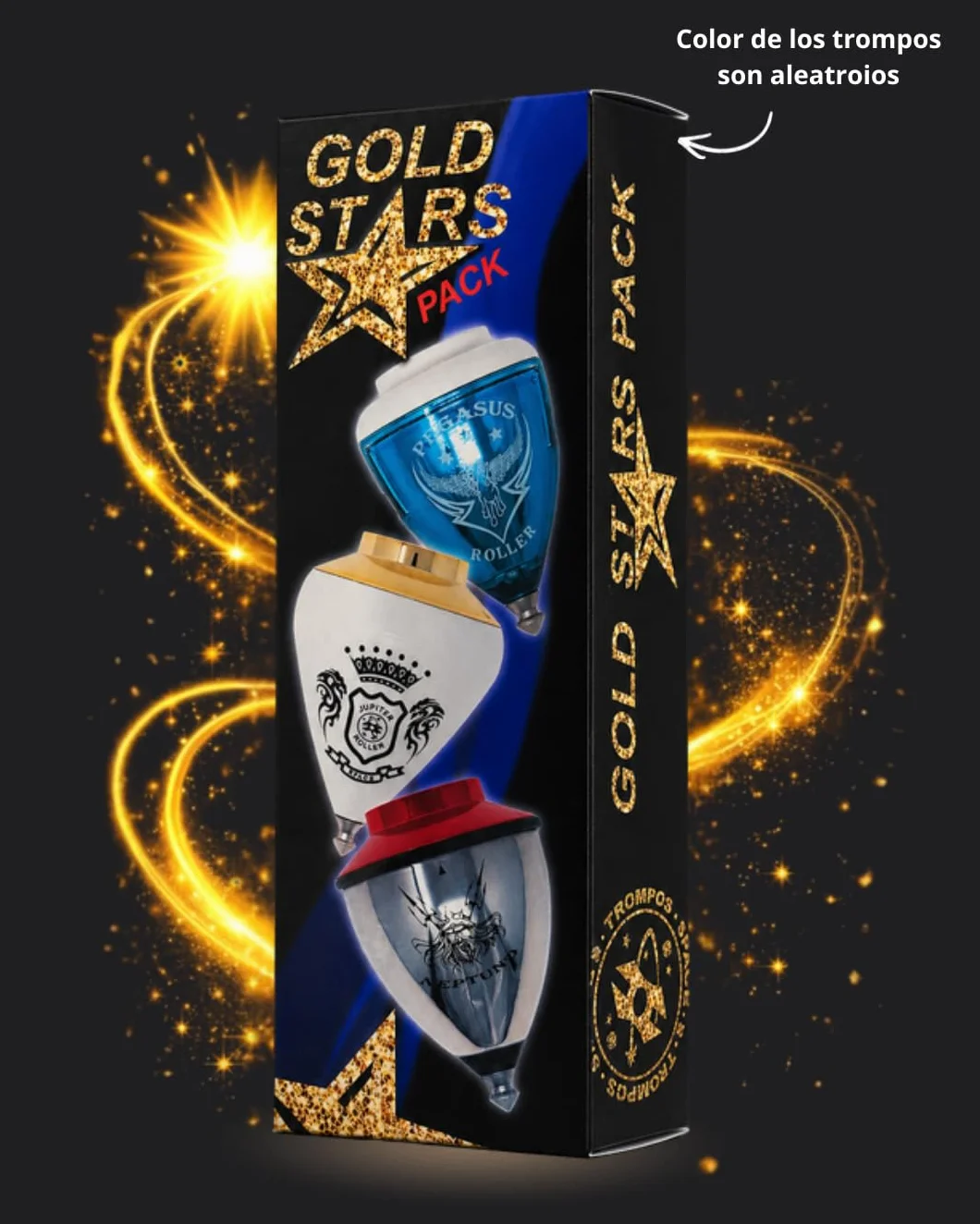Xtreme - Pack de Tres Trompos Gold Star (Space 008000047)