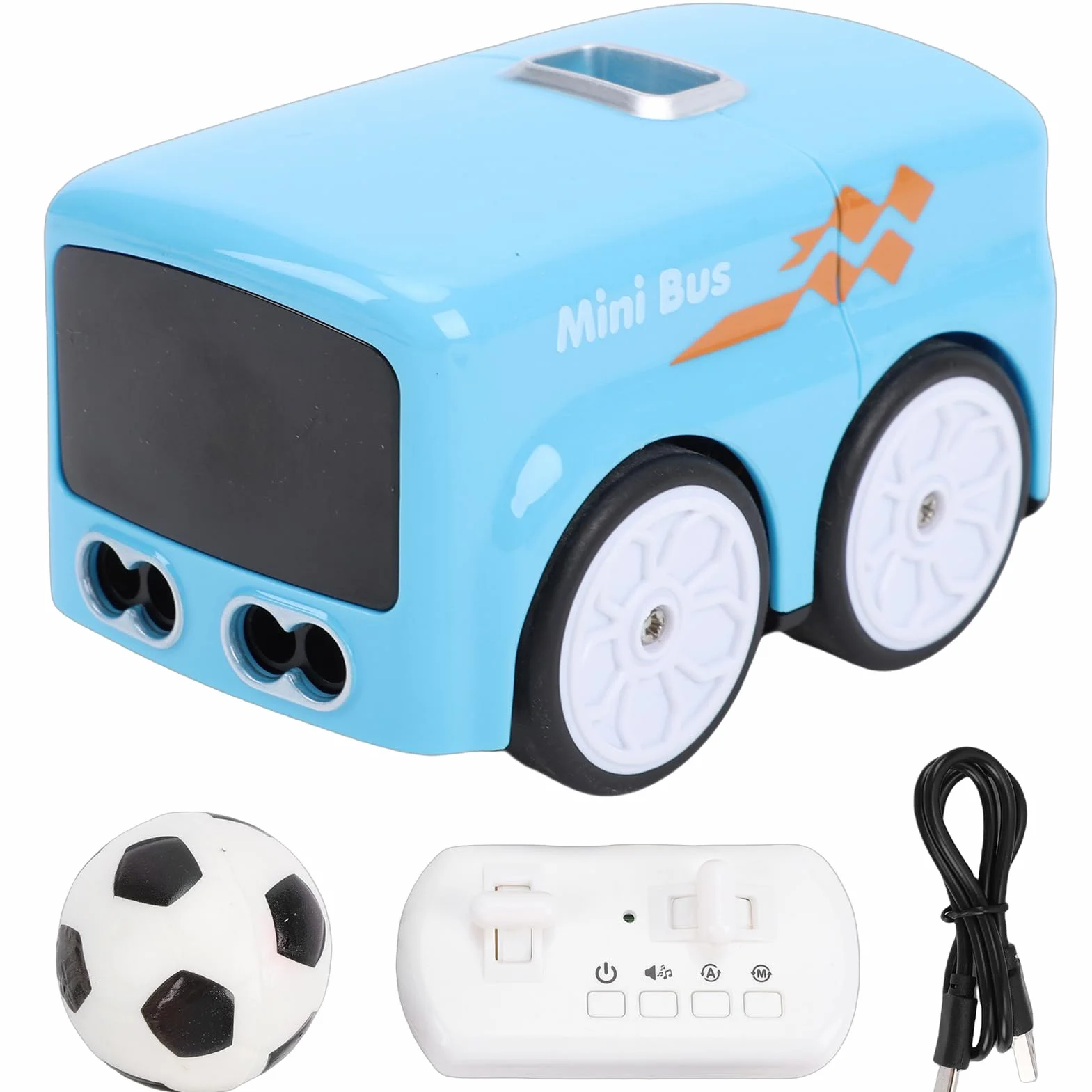 Magic Mini RC Bus, 2026 Gesto y Control Remoto Sensor Inteligente Coche, Seguimiento de Línea de Evitación Automática Vehículo RC de Escritorio con Luces de Expresión LED (Blue)