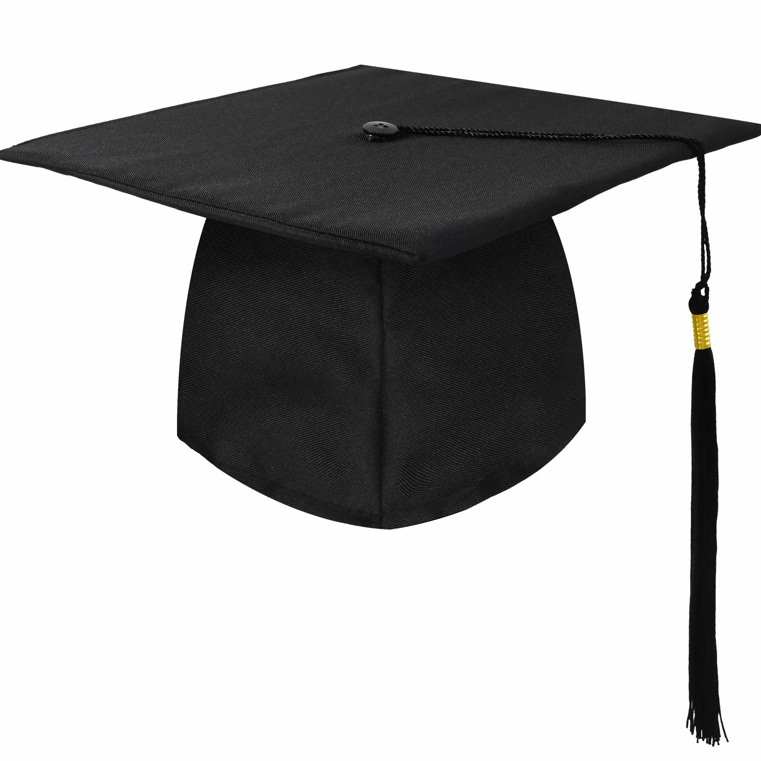 KEELYY Sombrero de Graduación, Birrete graduacion Adulto, Sombrero de Graduación Ajustable para Celebrar Graduación, 4 Colores - Negro