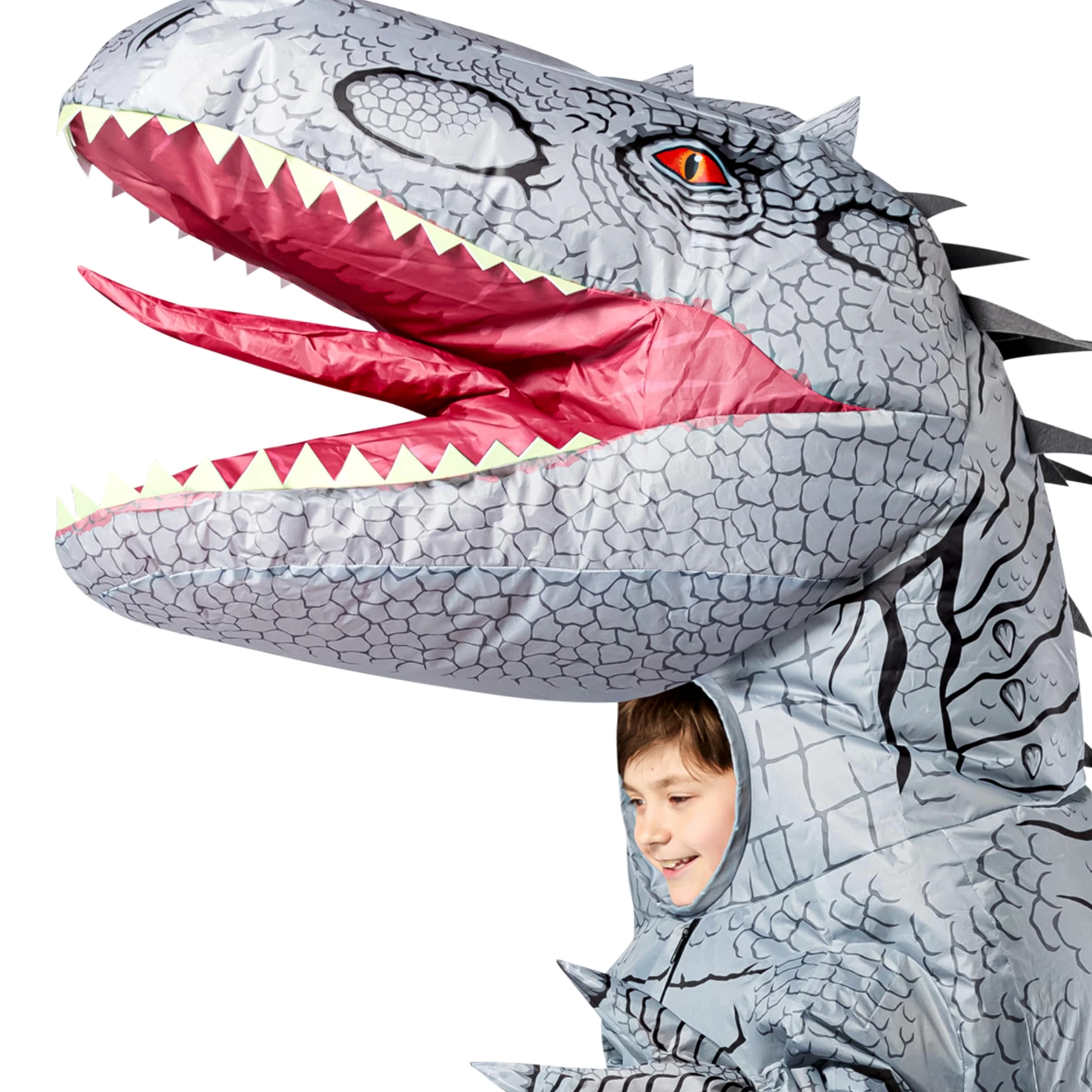 Rubies Fun - Disfraz inflable de Indominus Rex para niños con ventilador alimentado por pilas, talla única