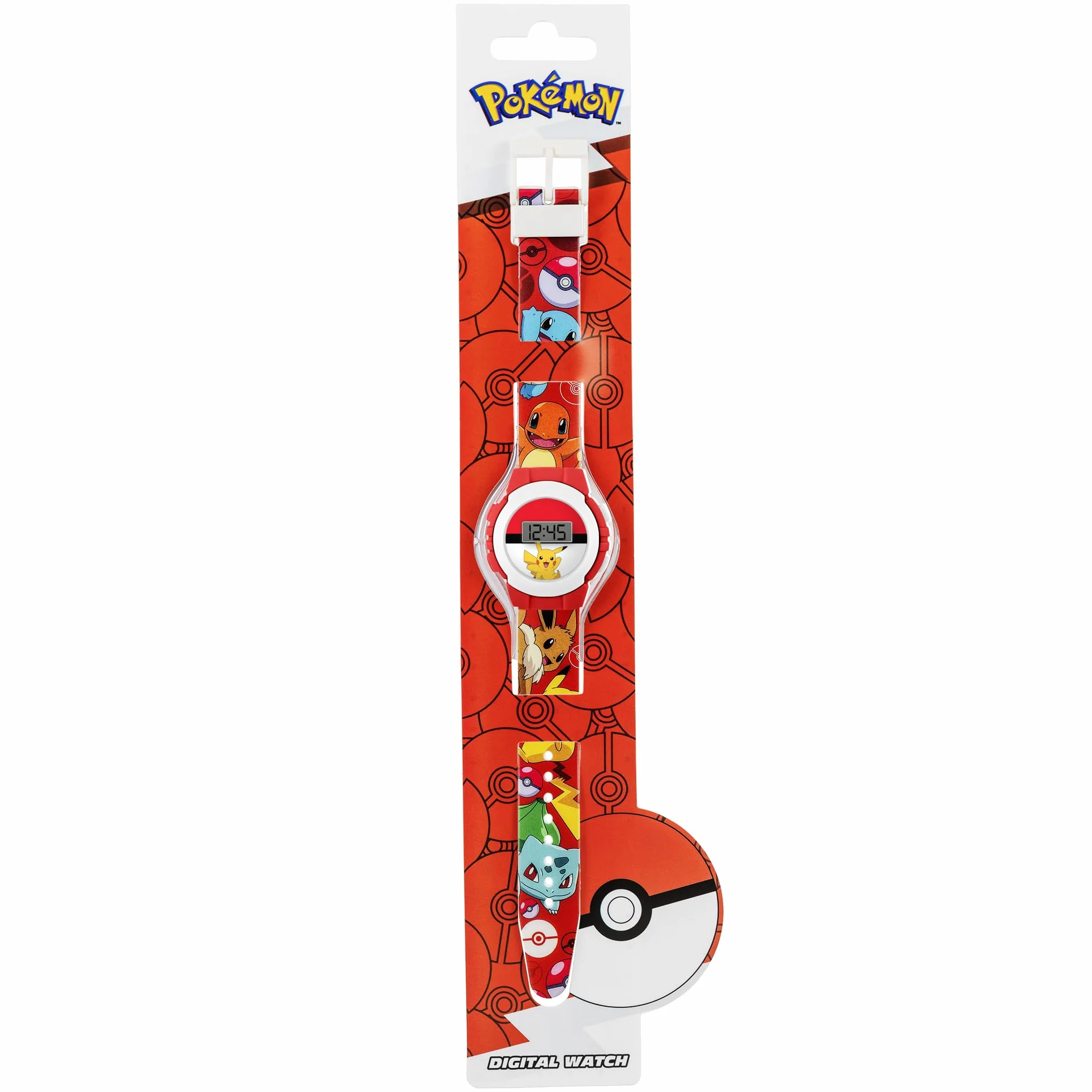 Reloj digital Accutime Pokémon Red con estampado de personajes