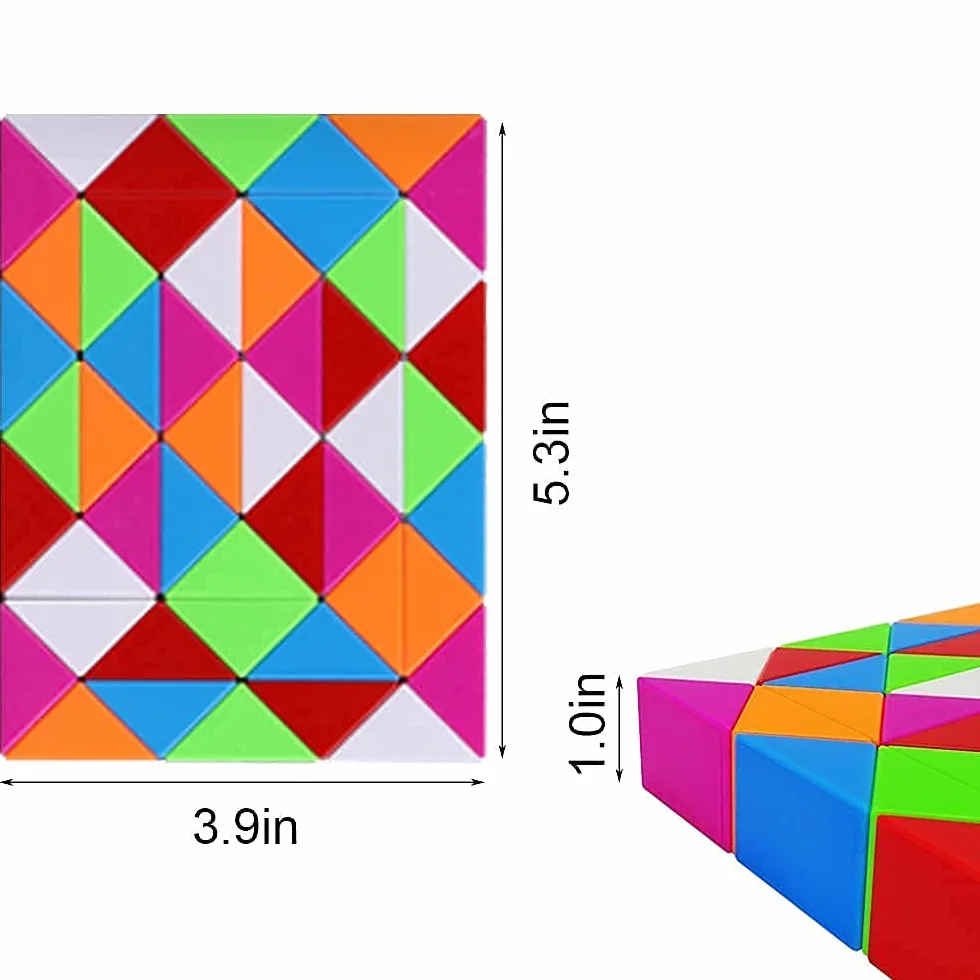 Serpiente mágica 48 Secciones-Regalos cumpleaños niños Colegio-Magic Snake Cube-Serpiente Juguete Mágica-Fidget Toys-Juguetes educativos antiestrés(Multicolores*1)