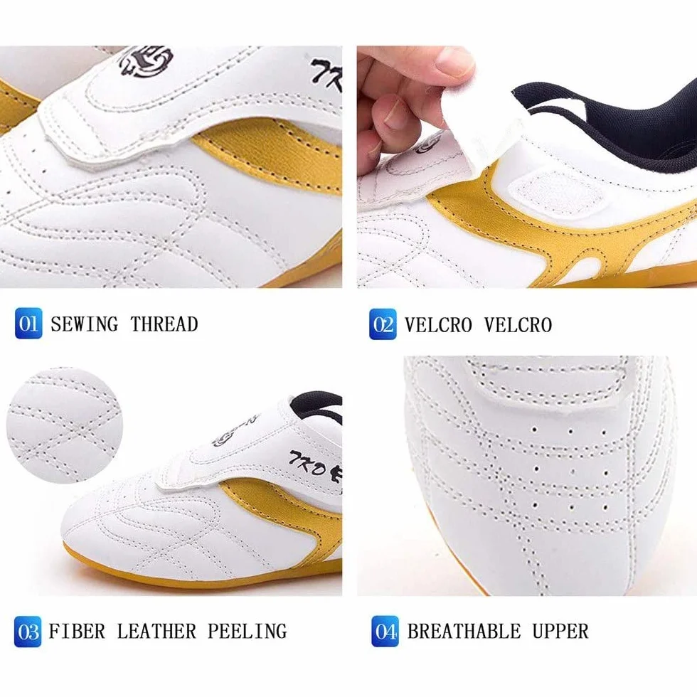 Meng Zapatillas De Taekwondo Antideslizantes Zapatos De Artes Marciales White 39