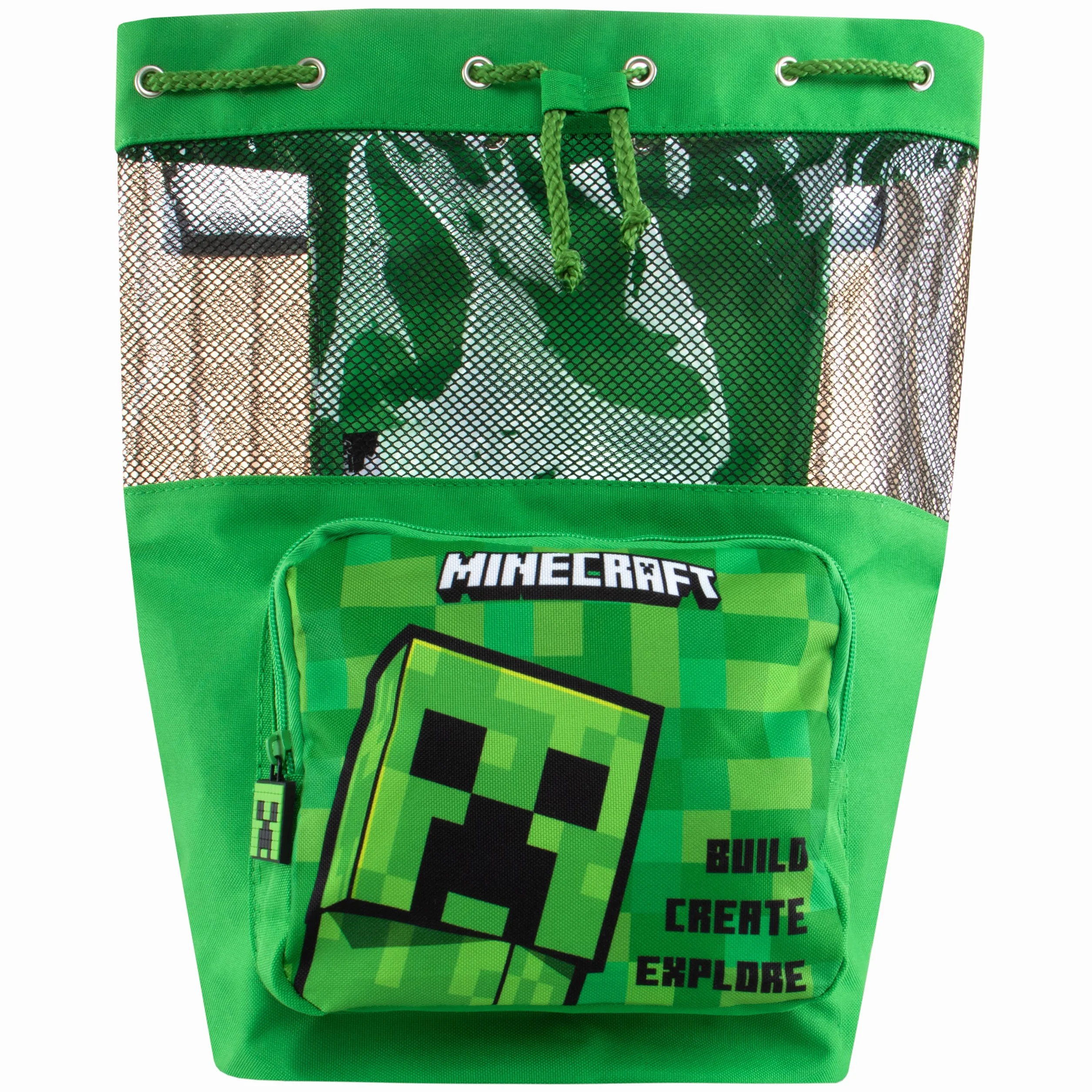 Minecraft Bolsa de Baño Mochila para Niños Natación Verde