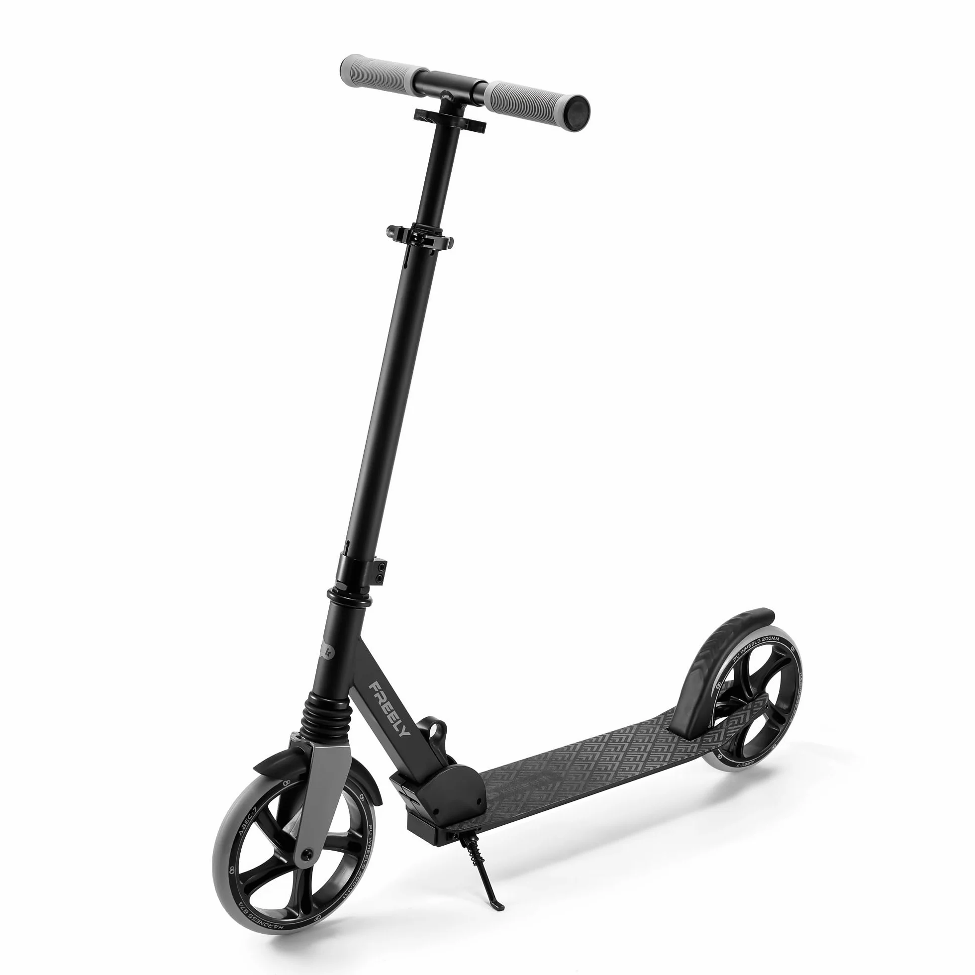 Kinderkraft Freely up to 100 kg, Scooter, Foldable Scooter, for Children from 5 Years and Adults, Large 20 cm PU Wheels, Adjustable Handlebar Height from 82 cm to 105 cm