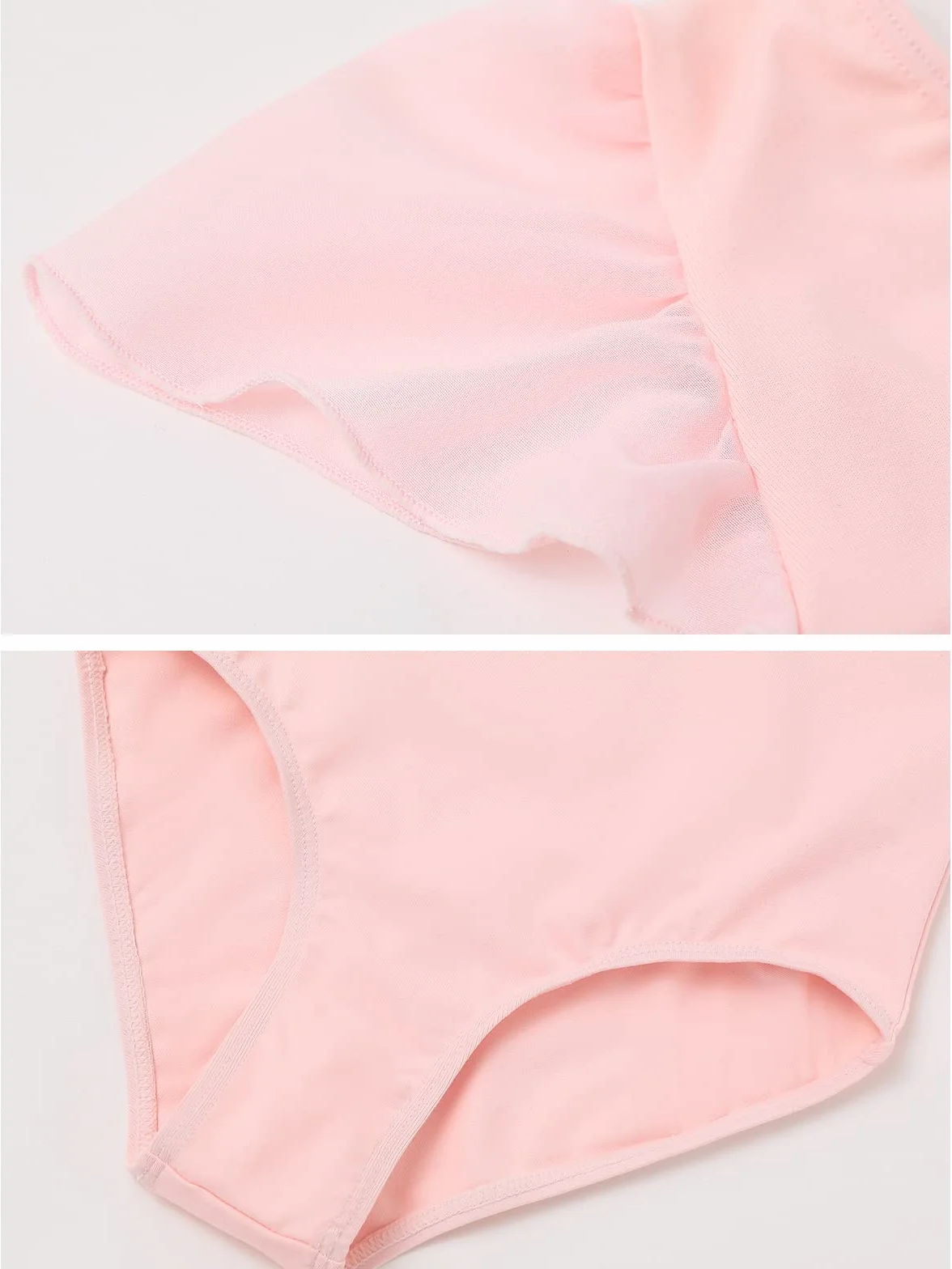 Maillot Ballet Niña Leotardo Danza Manga de Soplo 3-12 Años