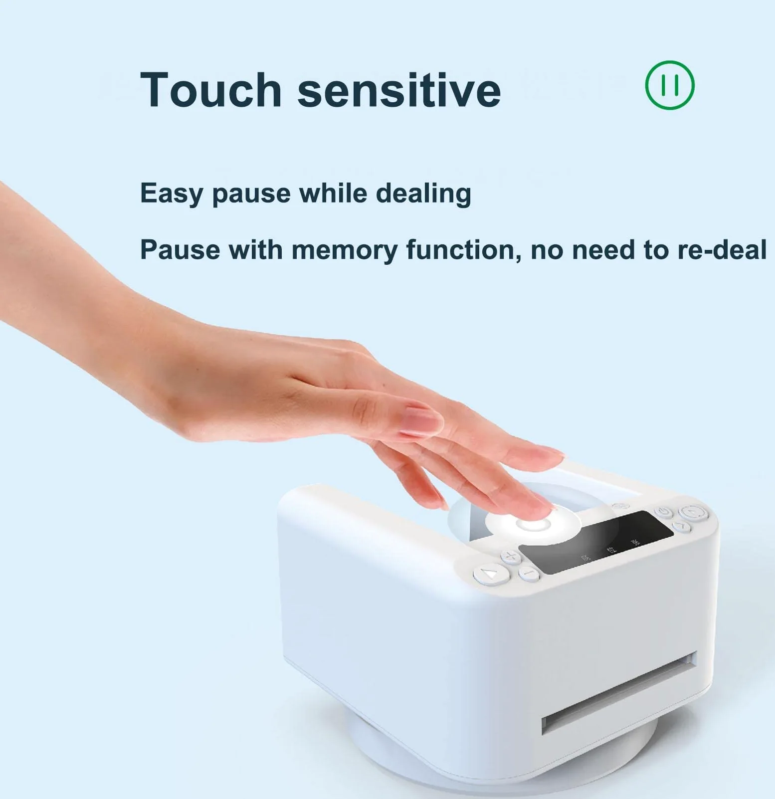 Repartidor automático de cartas de póquer, máquina de póquer robot con distribuidor de cartas totalmente automático con rotación de 360 ​​° con pantalla LED, barajador inteligente de cartas de póquer
