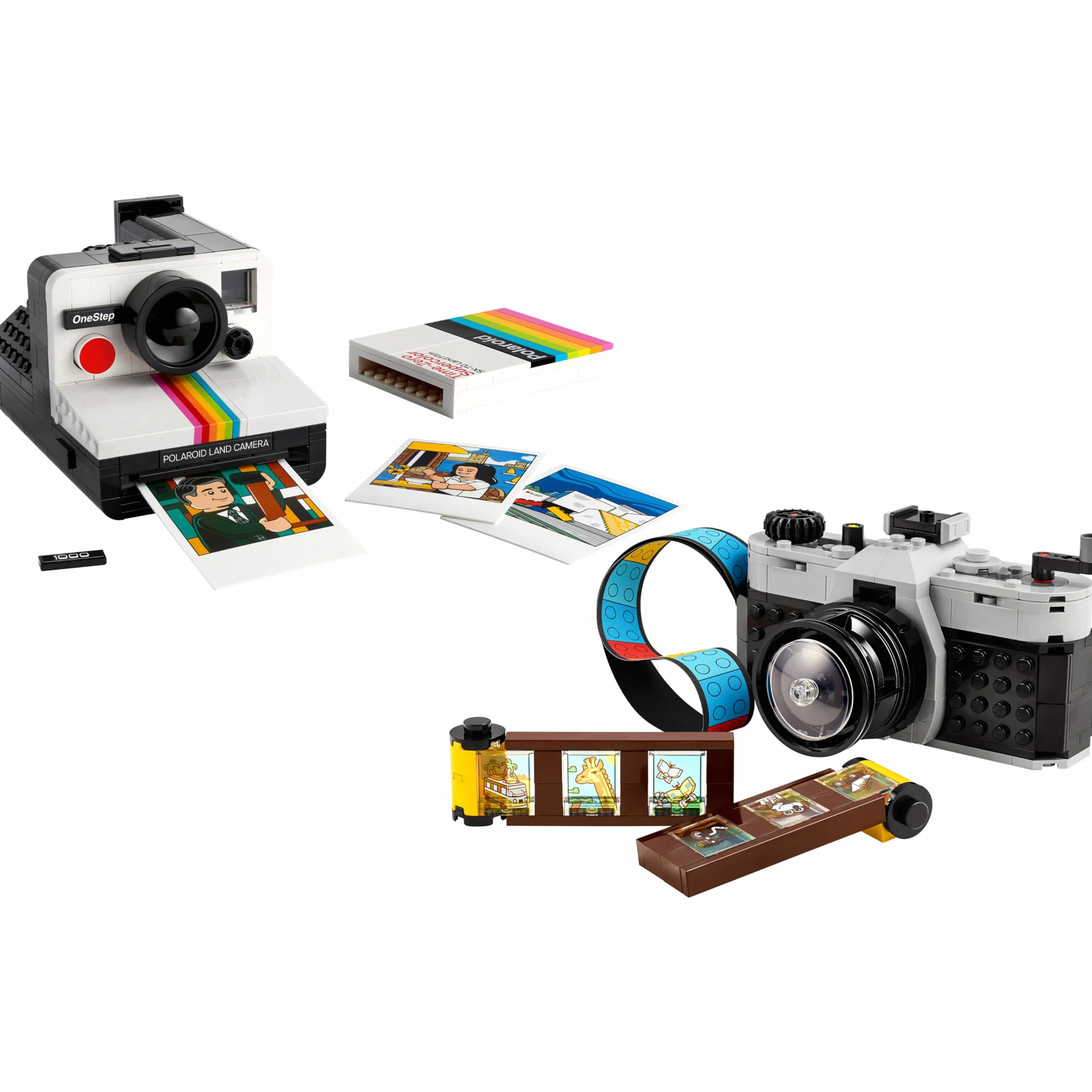 LEGO Lote Fotografía Incluye: Ideas Cámara Polaroid OneStep SX-70 (21345) Maqueta para Adultos y Creator 3 en 1 Cámara Retro (31147) de Juguete para Niños y Niñas de 8 Años o Más, Regalo Fotógrafos