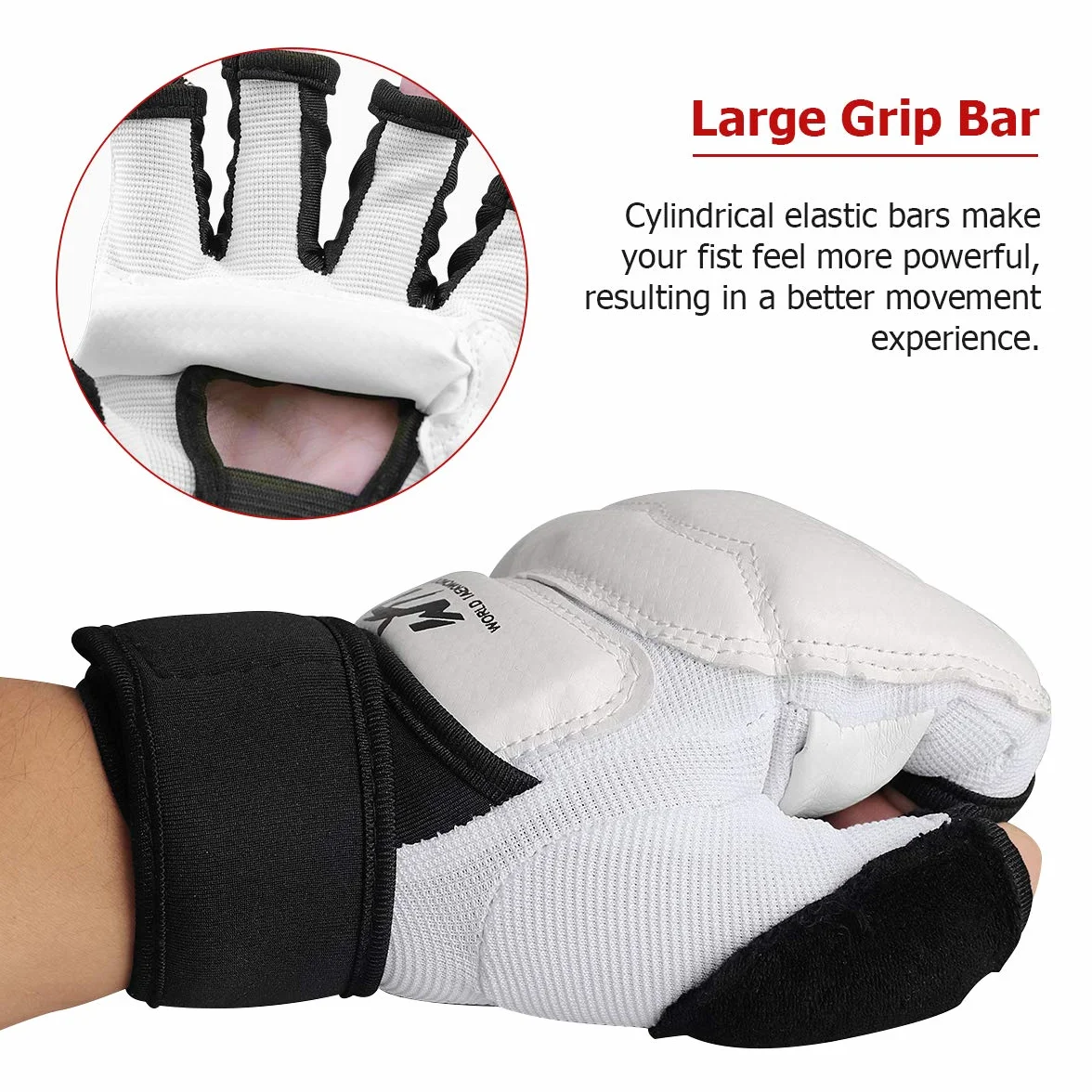 LangRay Guantes MMA Cuero Grappling Sin Dedos Acolchado UFC Alta Estabilidad Muñeca Artes Marciales