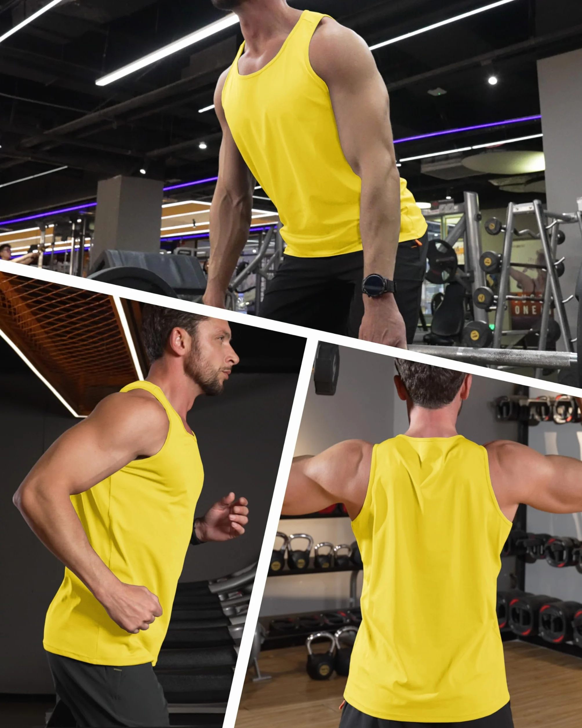 MAGCOMSEN Camiseta sin Mangas Hombre Running UPF 50+ Secado Rápido Ropa Deportiva Gimnasio
