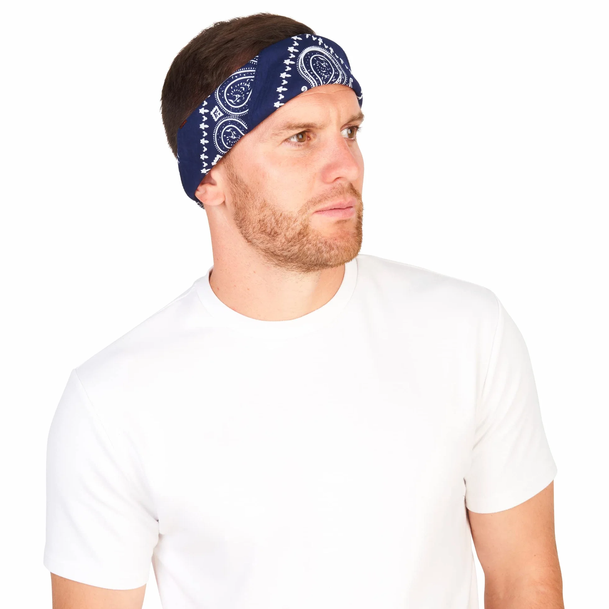 LOVARZI Bandana de algodón premium para hombre y mujer - Pañuelo cabeza y cuello