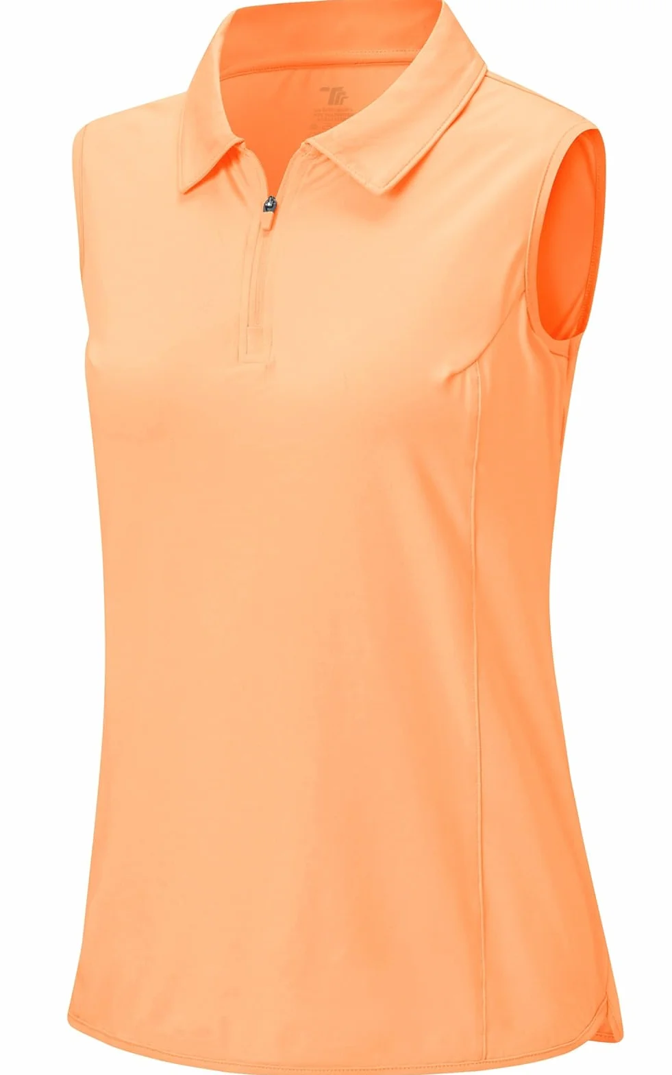 Polo deportivo mujer sin mangas transpirable cremallera 1/4 secado rápido golf tenis