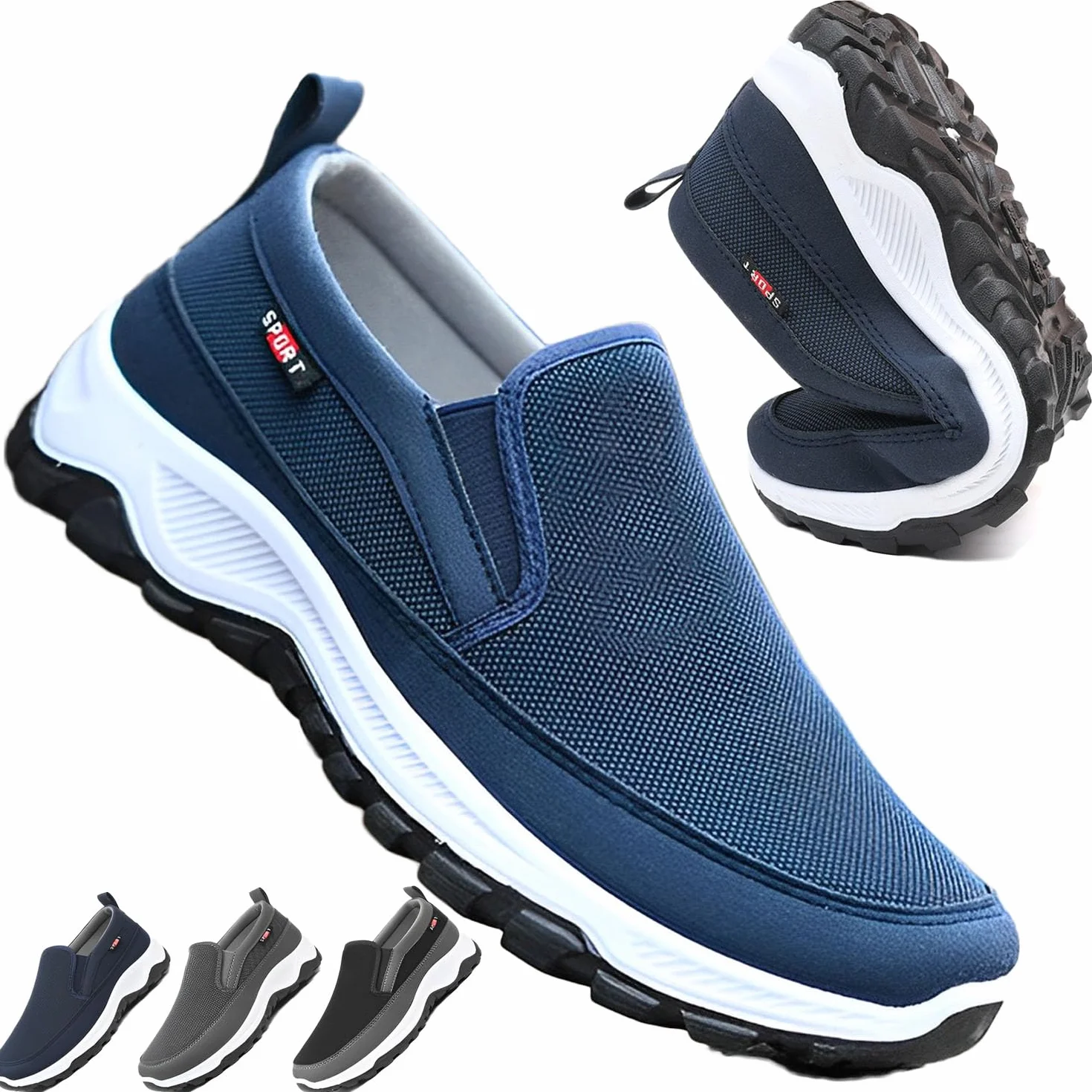 CNA Trop Zapatillas para Caminar Hombres Ortopédicas Deportivas Sin Cordones