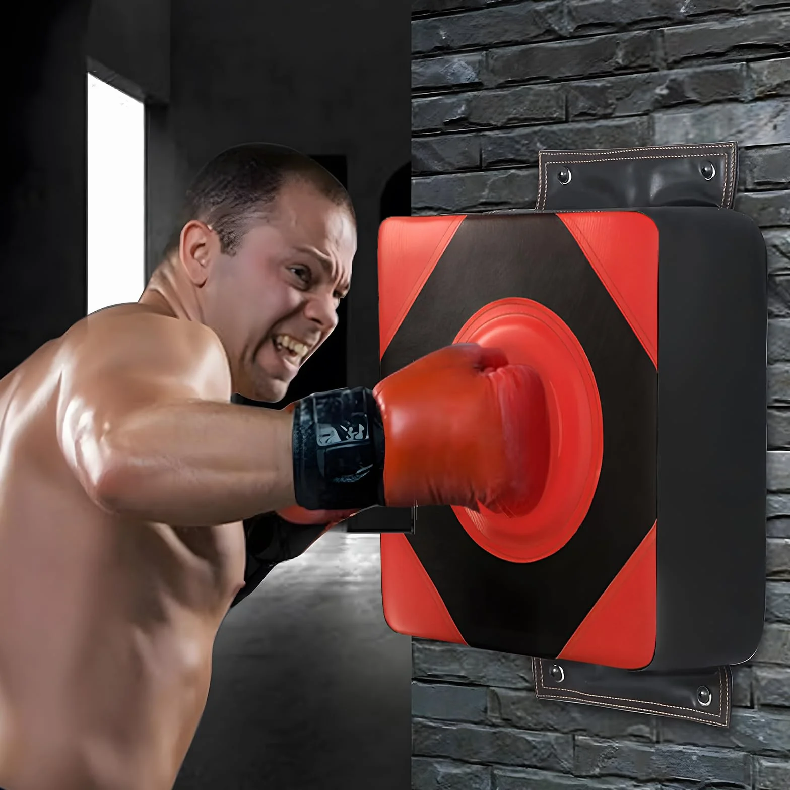 Almohadilla de Boxeo Portátil, Saco de Boxeo de Cuero PU, Esponja Elástica, para Entrenamiento en Gimnasio