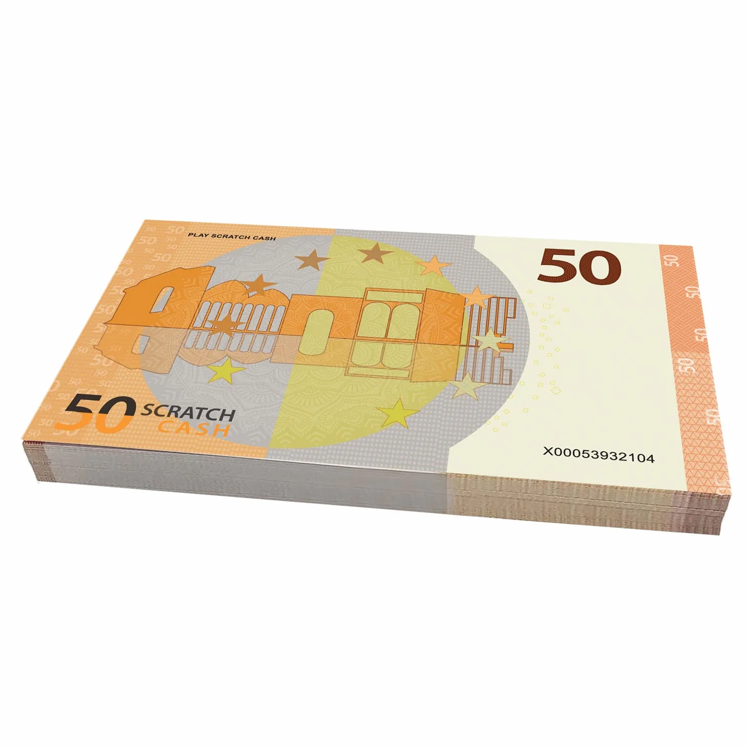 Scratch Cash 100 x € 50 Euro para Jugar (75% más pequeño Que el tamaño Real)