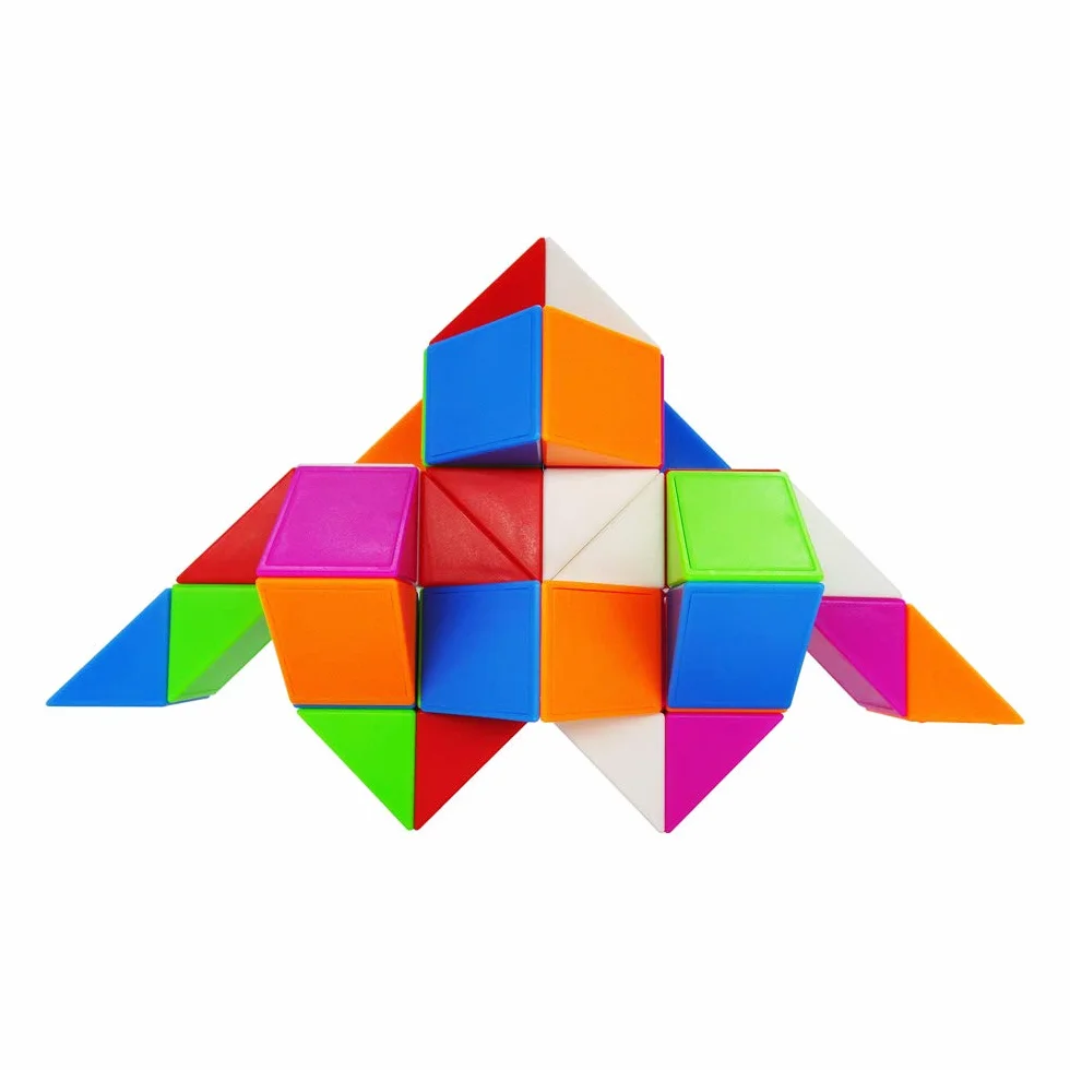 Serpiente mágica 48 Secciones-Regalos cumpleaños niños Colegio-Magic Snake Cube-Serpiente Juguete Mágica-Fidget Toys-Juguetes educativos antiestrés(Multicolores*1)