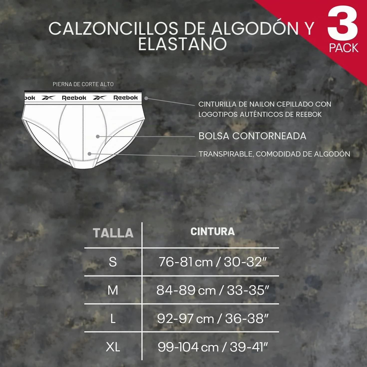 Reebok Wiggins Calzoncillo Deportivo Hombre