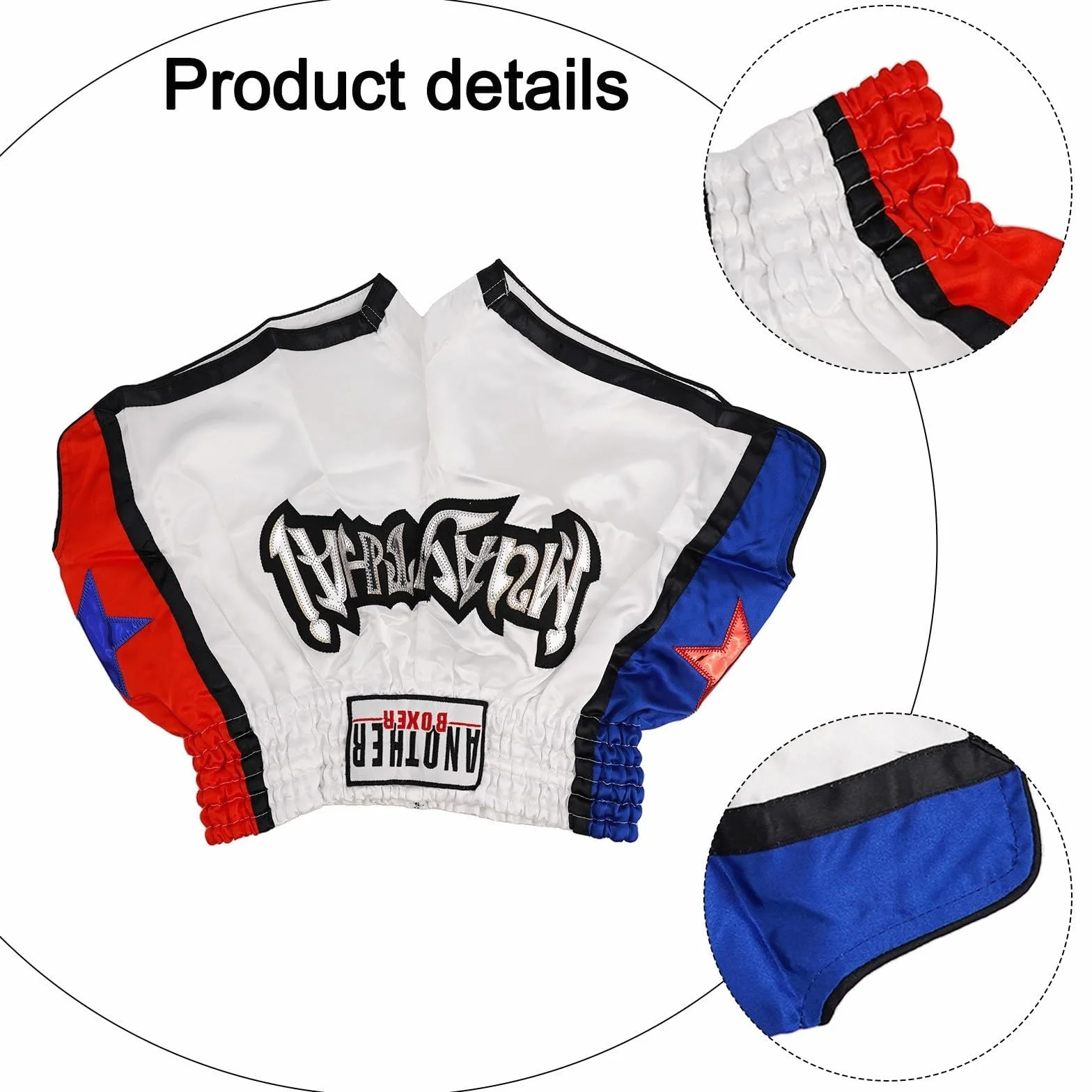 BlissfulAbode Pantalones cortos de boxeo funcionales para artes marciales mixtas y Muay Thai