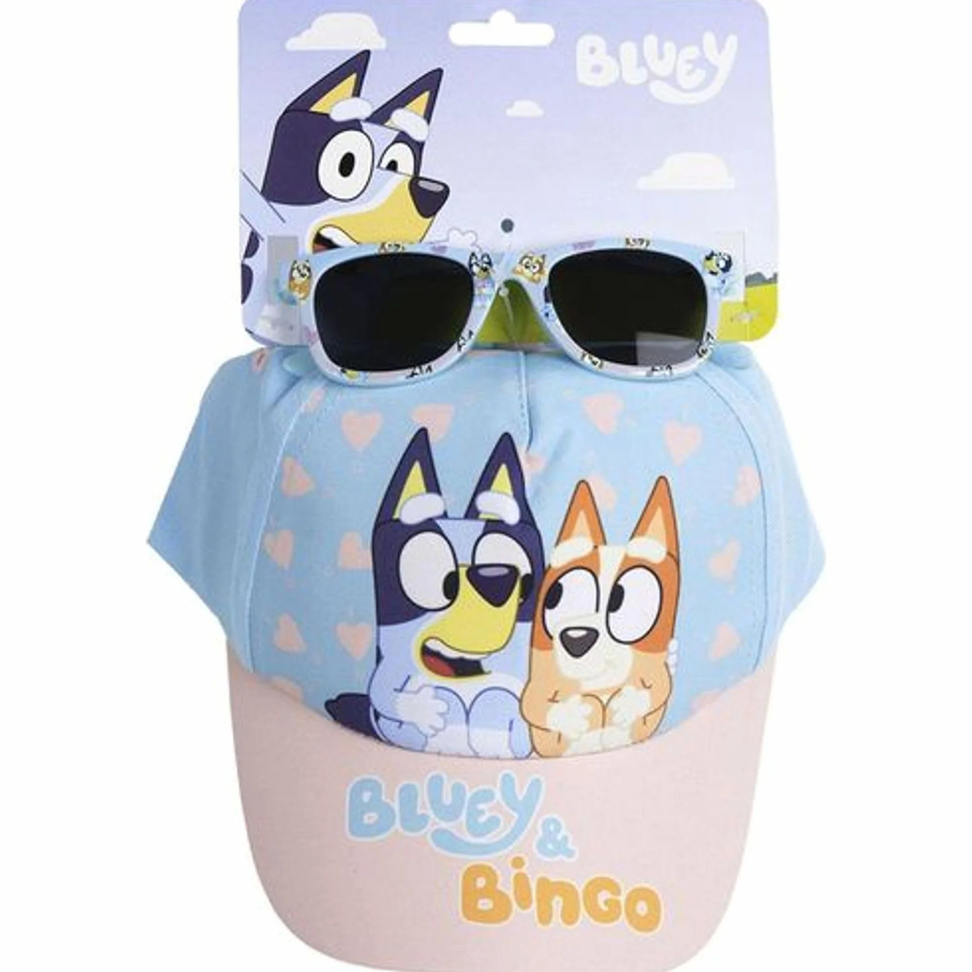 Bluey Gorra y Gafas de Sol Set Infantil Original Unisex - Accesorios Verano con Protección UV y Ajustable