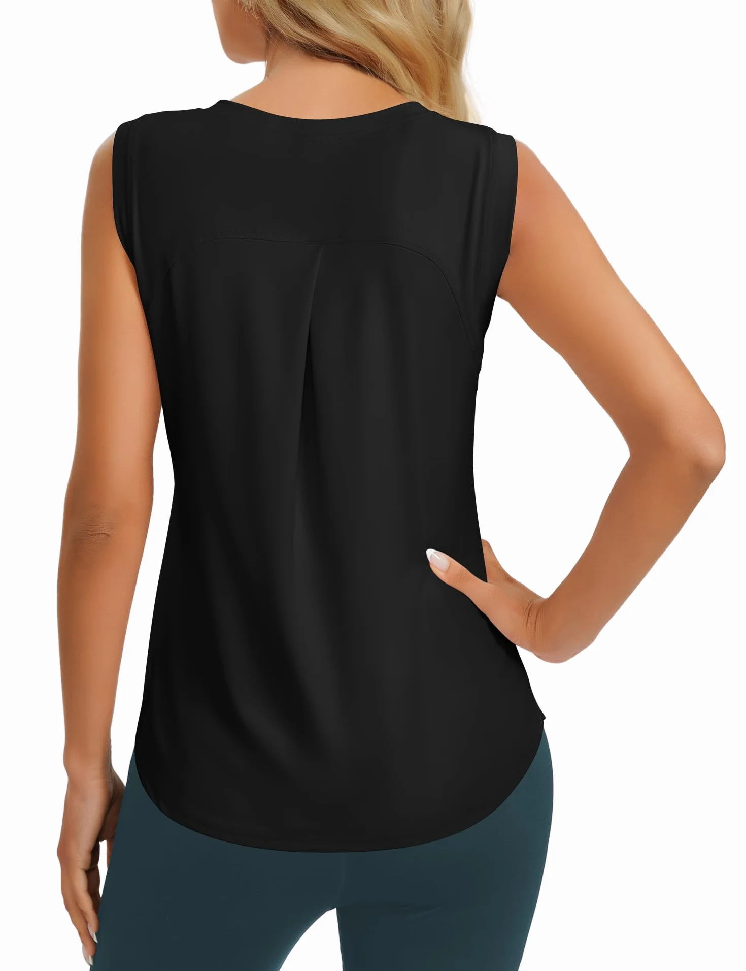 Top Deportivo sin Mangas para Mujer Tennis Fitness Yoga Ligero