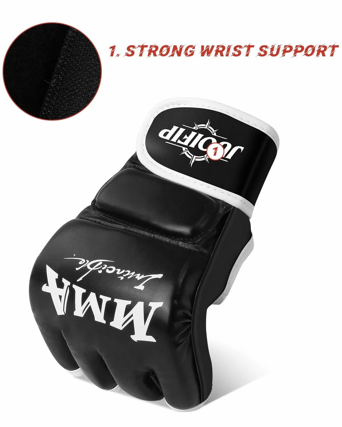 Bolsa de Boxeo Guantes de Cuero Sintético Guantes de Boxeo Pesada Entrenamiento MMA UFC