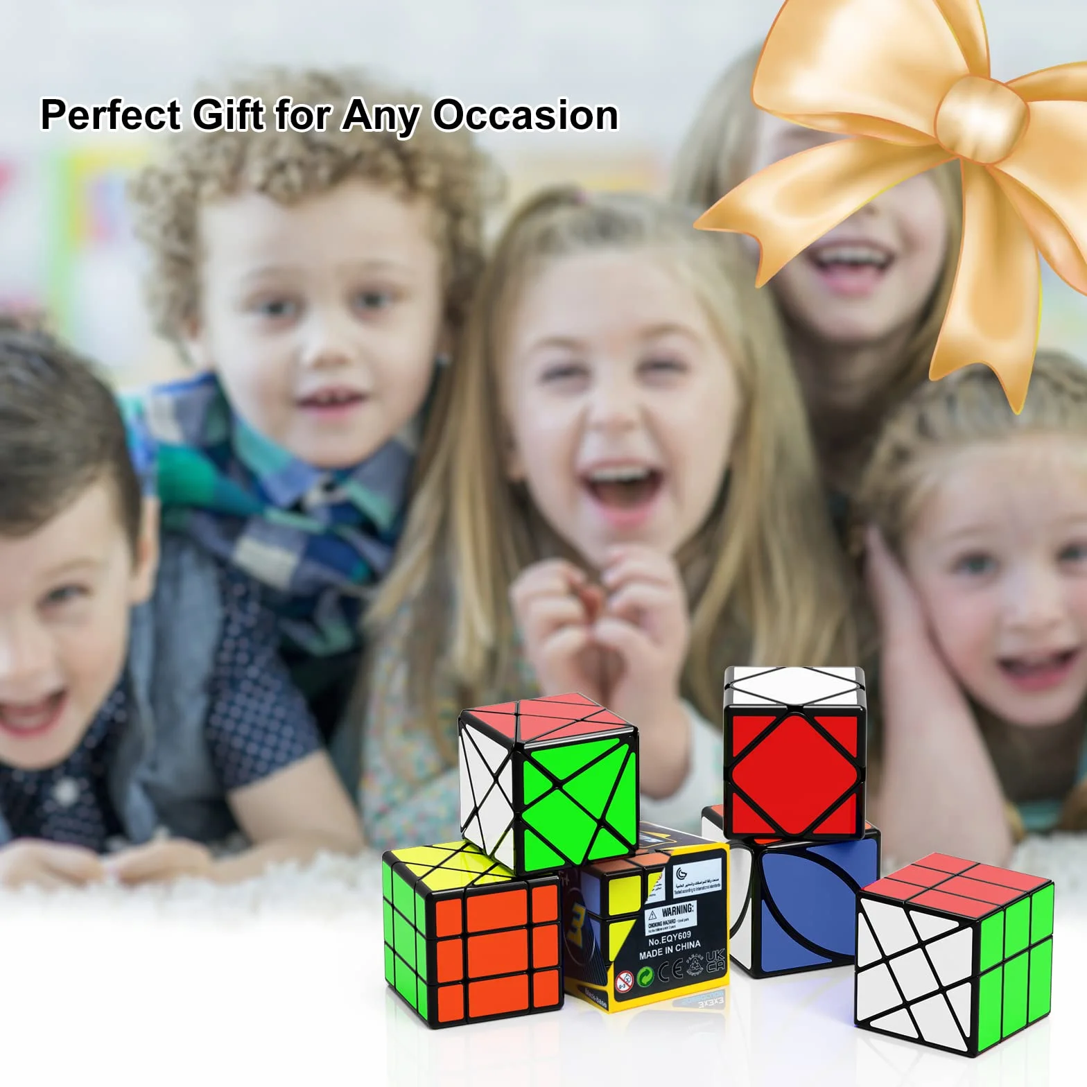 ROXENDA Cubos de Velocidad, [Paquete de 6] Speed Cube Set - Skew Axis Windmill Fisher Ivy 3x3x3 Speed Cube Smooth Magic Cubes Colección de Rompecabezas