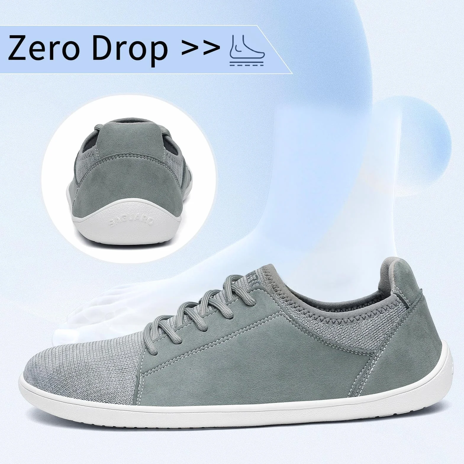 SAGUARO Barefoot Luck III Minimal Sneakers Lightweight Knit Shoes Unisex Gr.36-48