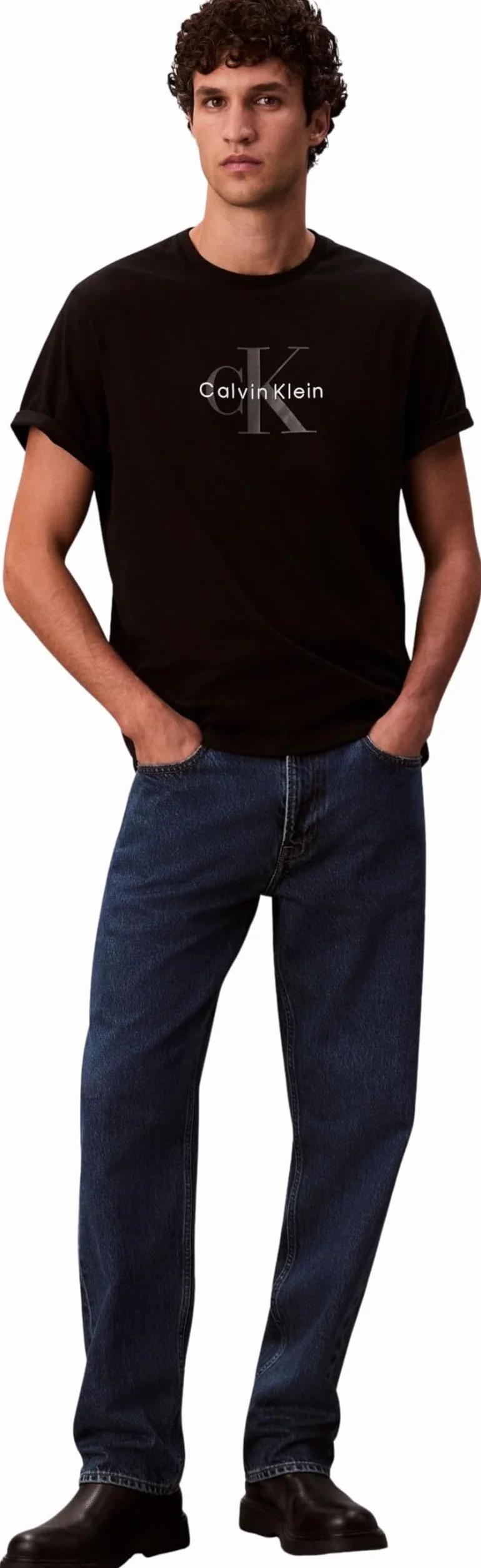Calvin Klein Camiseta de Manga Corta Hombre Monologo Algodón