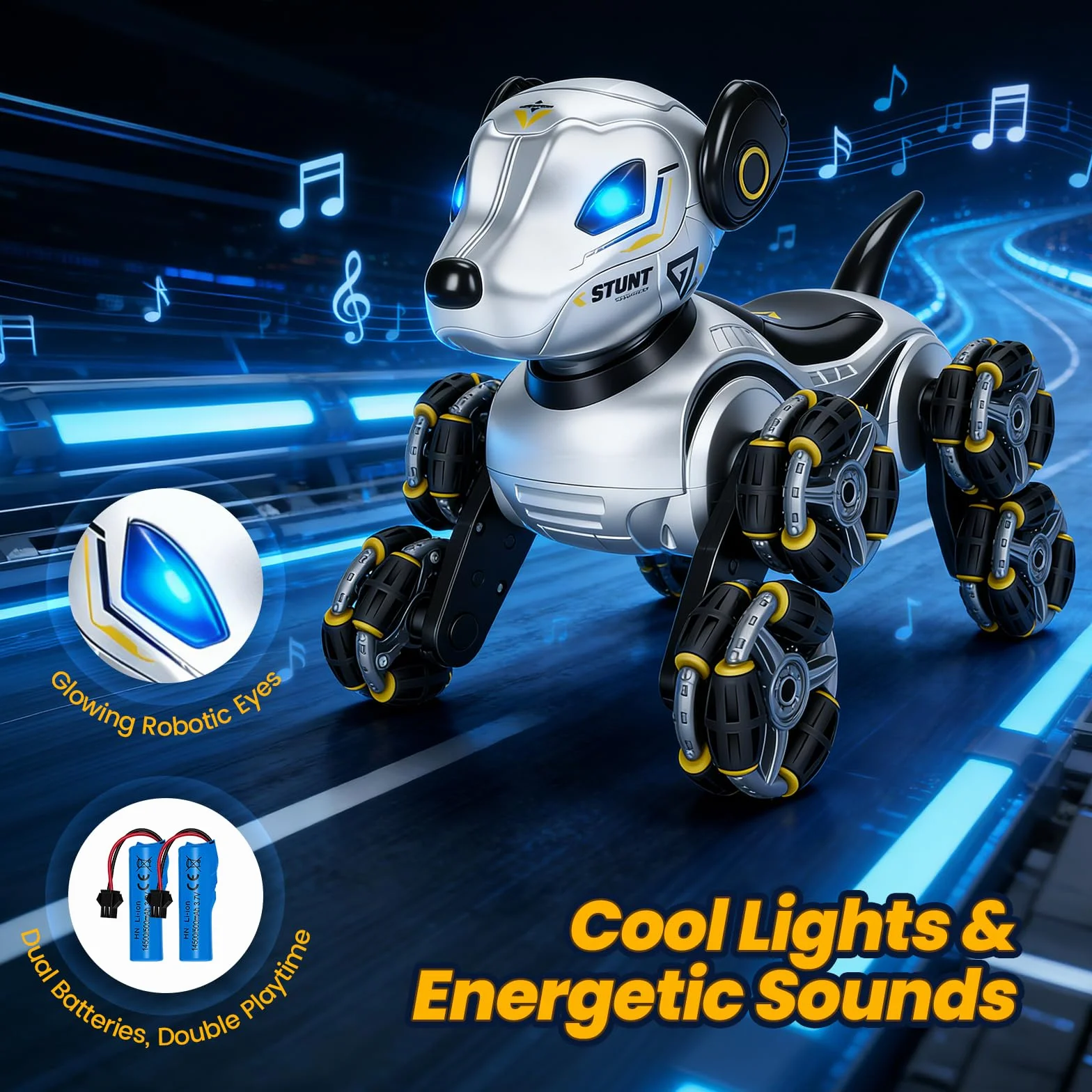 Robot perro RC truco coche juguete
