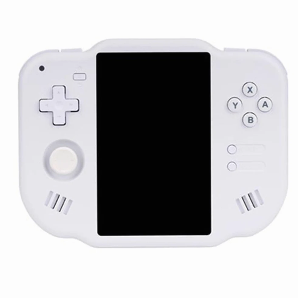 Mini Zero 40 - Consola de juegos portátil retro con pantalla táctil IPS de 4 pulgadas, batería de 4300 mAh, tarjeta TF de 64 GB, para Android Linux, diseño compacto, color blanco