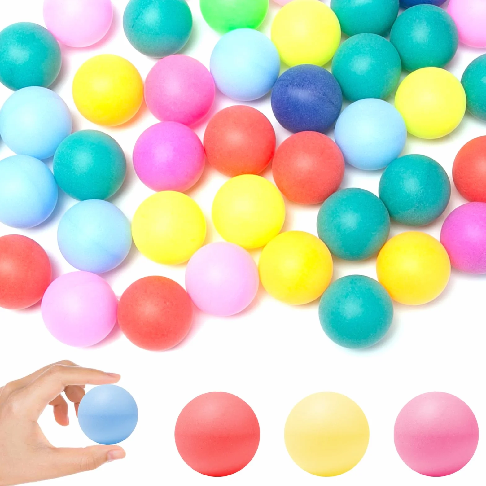 Pelotas Ping Pong 40mm 80 Piezas Colores Mezclados Plástico Entrenamiento