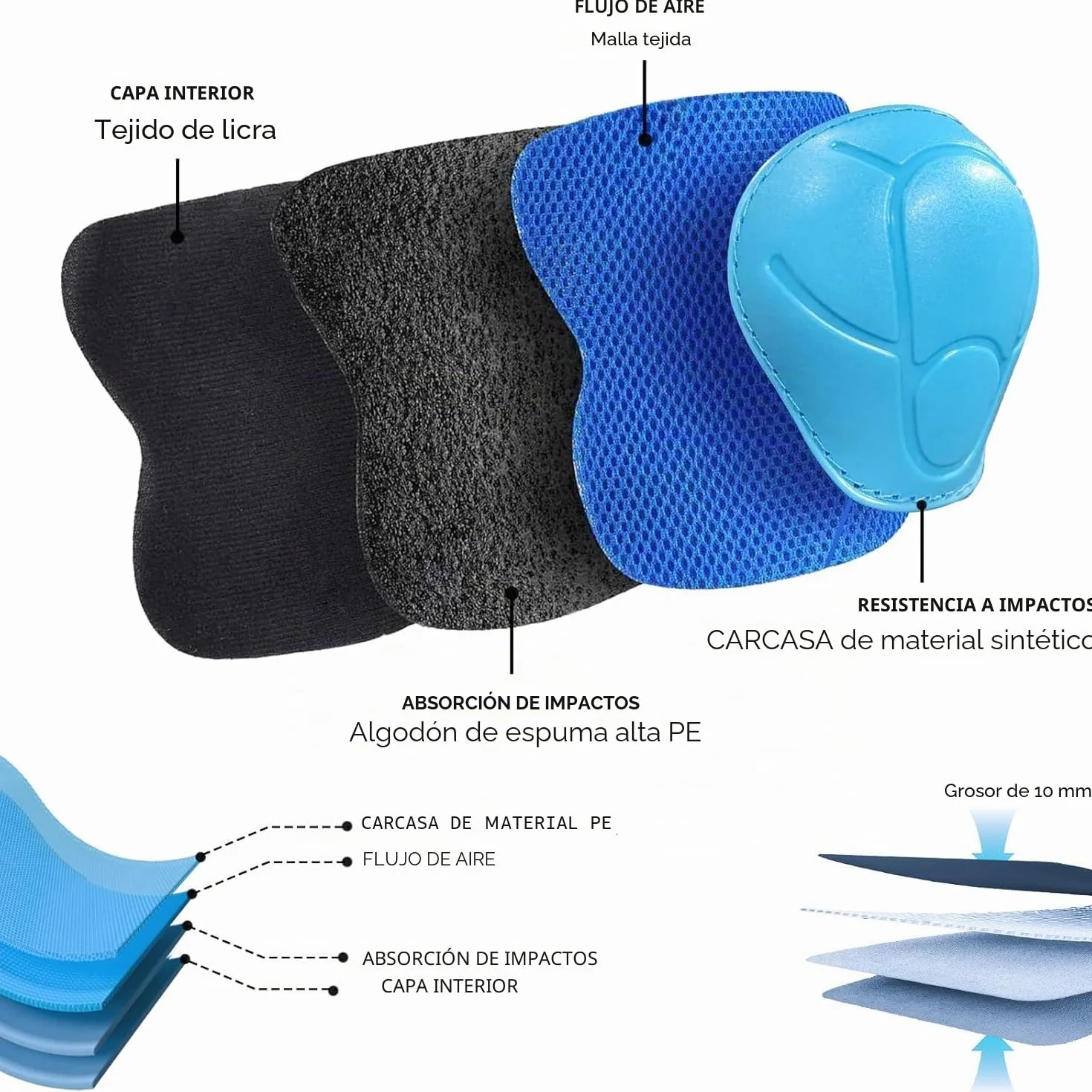 Rodilleras y Coderas para Niños 6 en 1 Ajustables para Monopatín, Patines, Hoverboard